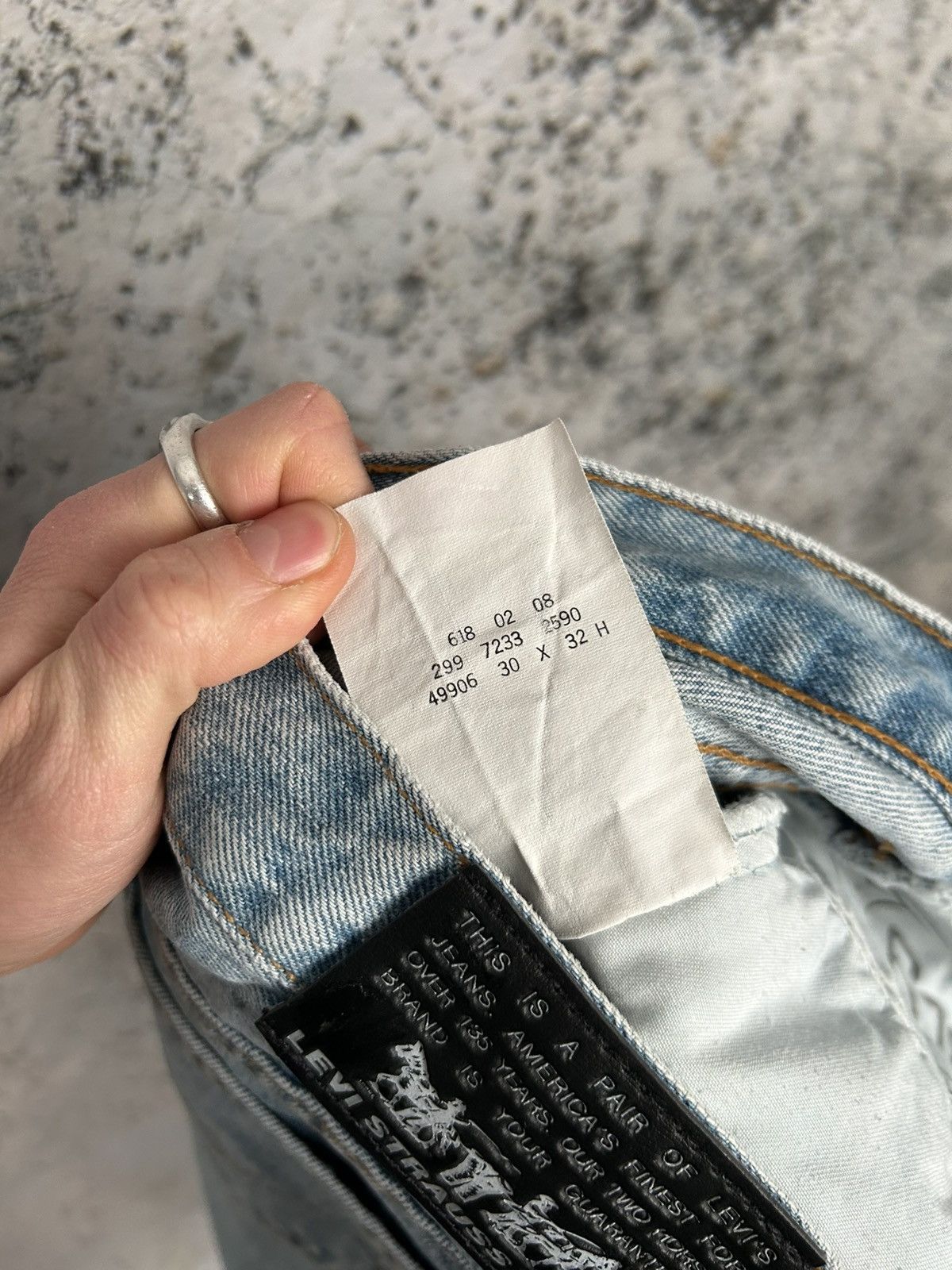 Levi's Vintage Levis Orange Tag 1990 Made in UK Archive Avant Garde Size US 30 / EU 46 - 9 Thumbnail