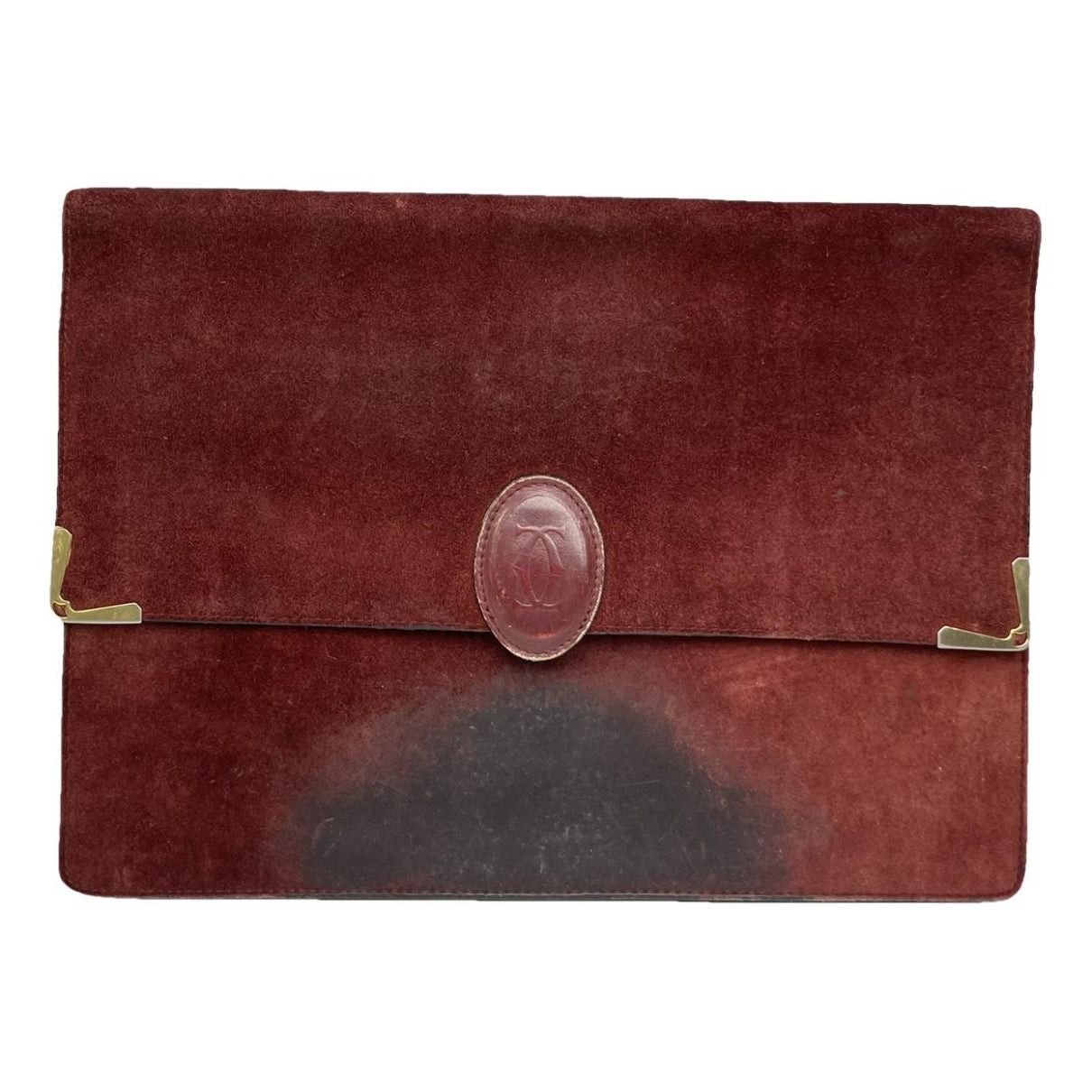 Cartier Burgundy Leather Clutch Bag Size ONE SIZE - 1 Thumbnail