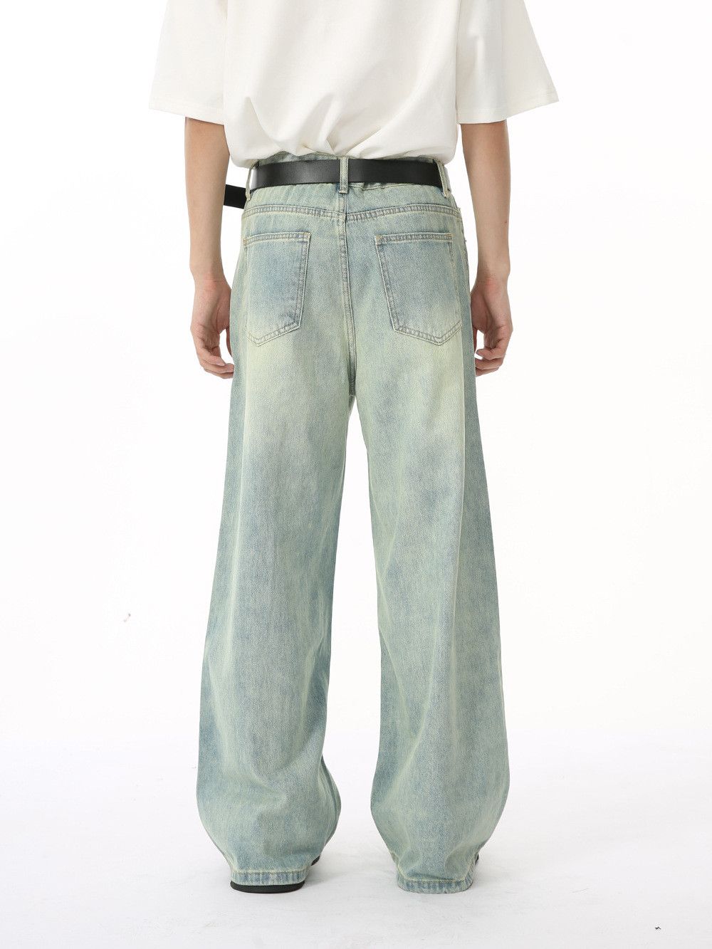 Vintage Men's Vibe patchwork straight wide-leg loose washed jeans Size US 32 / EU 48 - 5 Thumbnail
