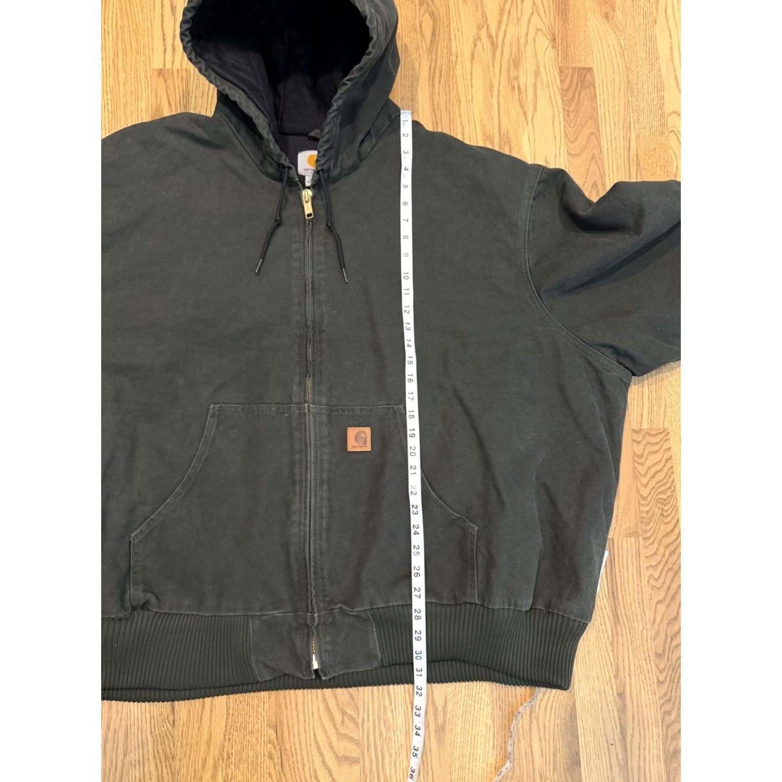 Carhartt Vintage Carhartt Jacket Mens 5XL J130 MOS Green 90s Hooded Canvas Workwear Zip - Outdoor Casual Size US XXL / EU 58 / 5 - 6 Thumbnail