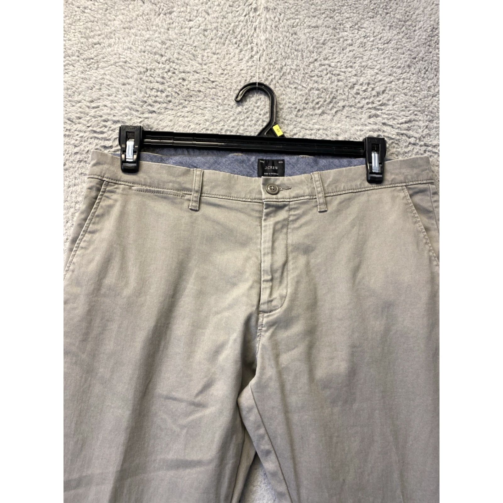 J.Crew VINTAGE J.CREW Men’s Gray Cotton Chino Pants Tapered Fit 33x32 Casual Business Size US 33 - 2 Thumbnail