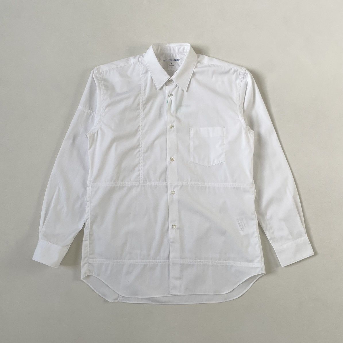 White Cotton ‘Patchwork Panelled’ Shirt