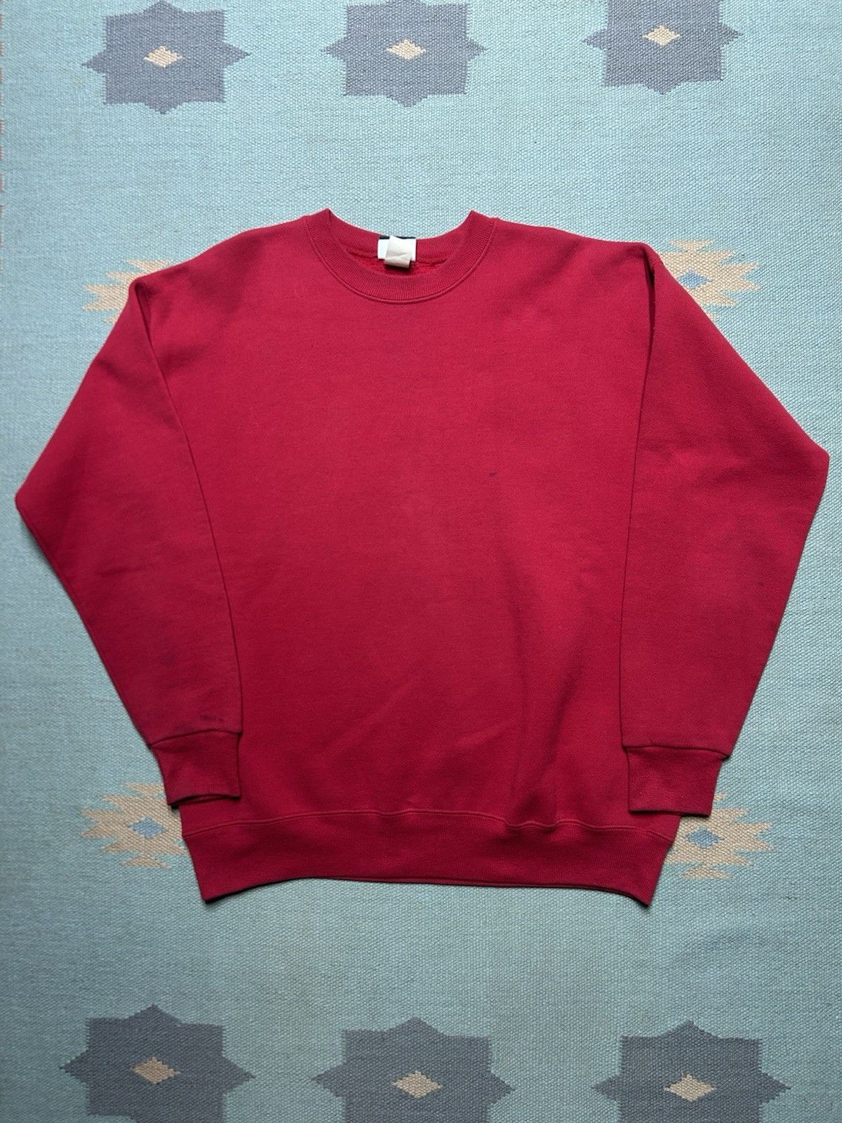 Vintage Vintage 90s sweatshirt Lee sturdy heavyweight blank red XL Size US XL / EU 56 / 4 - 1 Thumbnail