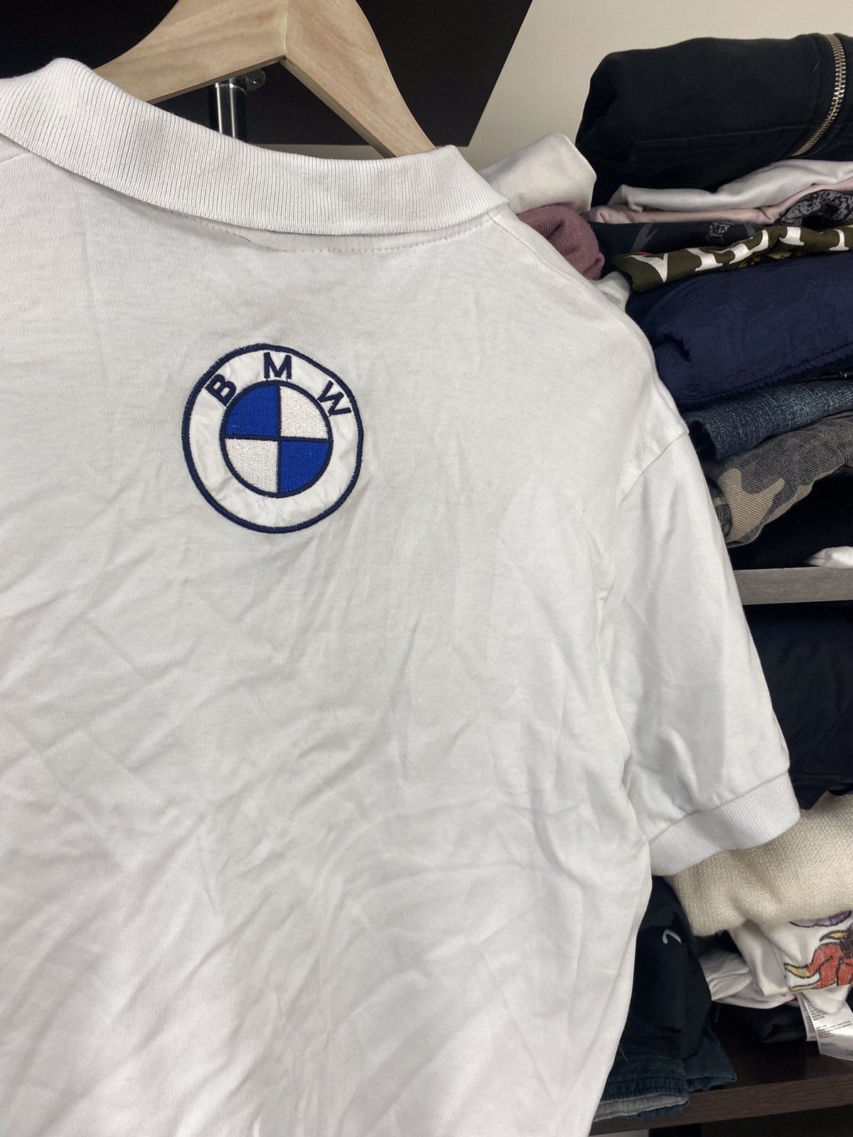BMW Vintage BMW Logo Centre Tee Polo White XL Size US XL / EU 56 / 4 - 6 Thumbnail