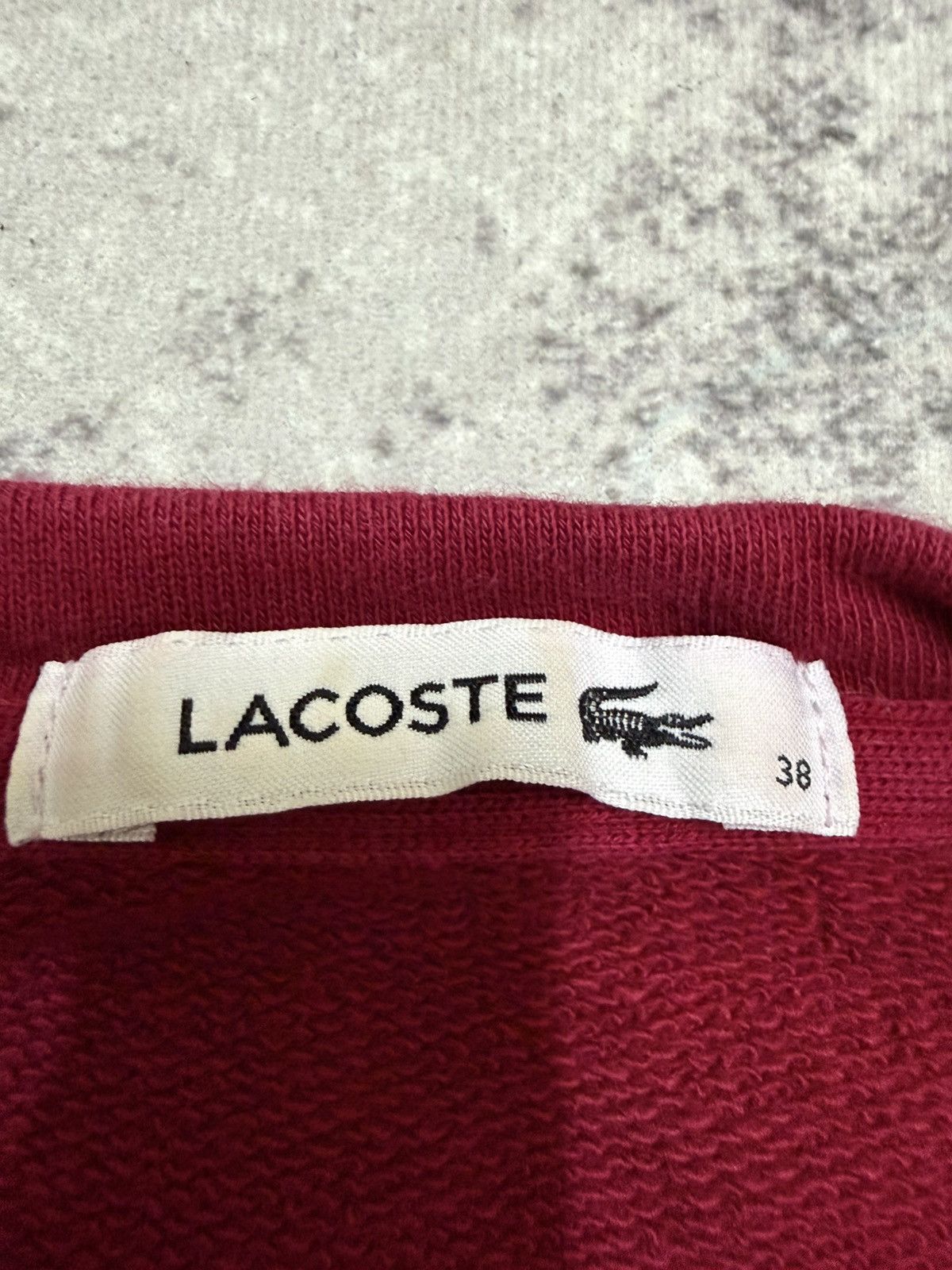 Lacoste Lacoste Spellout Maroon Sweatshirt Size US S / EU 44-46 / 1 - 8 Thumbnail