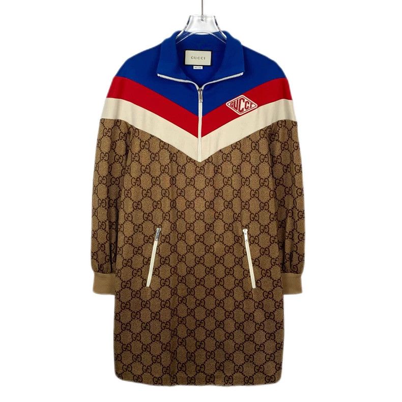 Gucci Color Block Logo Half Zip Dress Size US S / EU 44-46 / 1 - 1 Thumbnail