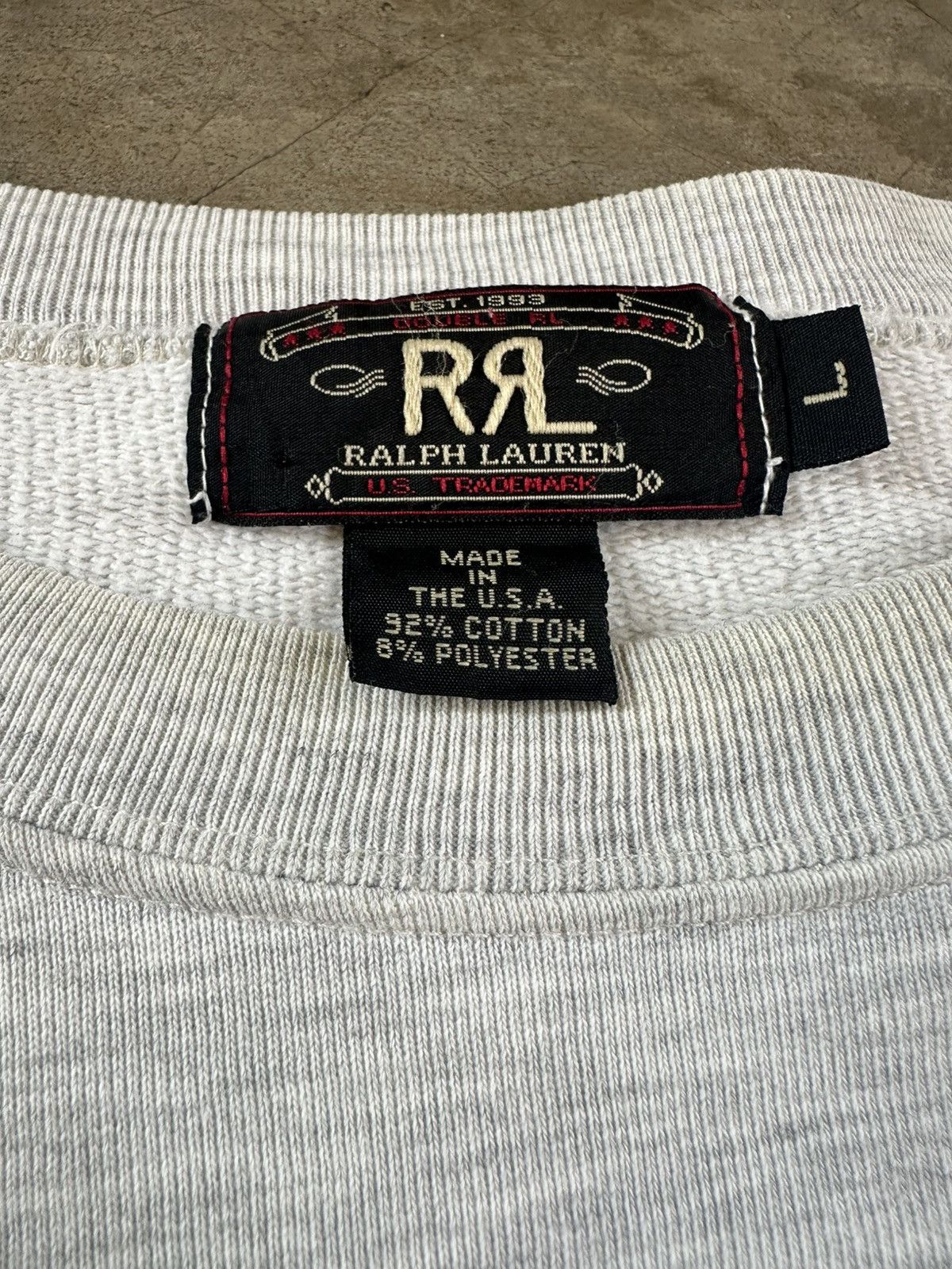 RRL Ralph Lauren Double RL sweater spellout Size US L / EU 52-54 / 3 - 3 Thumbnail