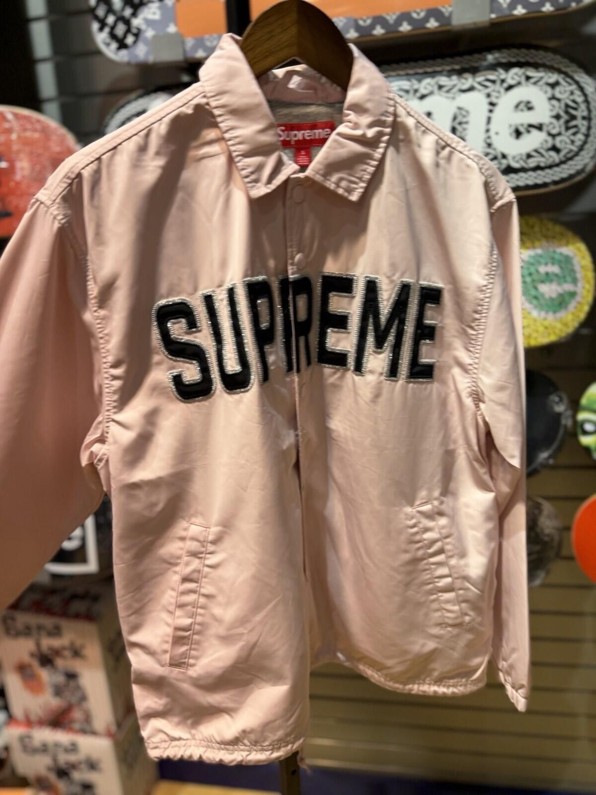 Supreme Supreme SS26 Spellout Embroidered Jacket Pink Size Small Size US S / EU 44-46 / 1 - 6 Thumbnail