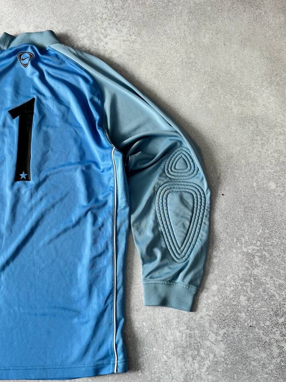 Nike × Vintage Vintage Nike Goalkeeper Long Sleeve Swoosh Logo Y2K Rare Size US L / EU 52-54 / 3 - 6 Thumbnail