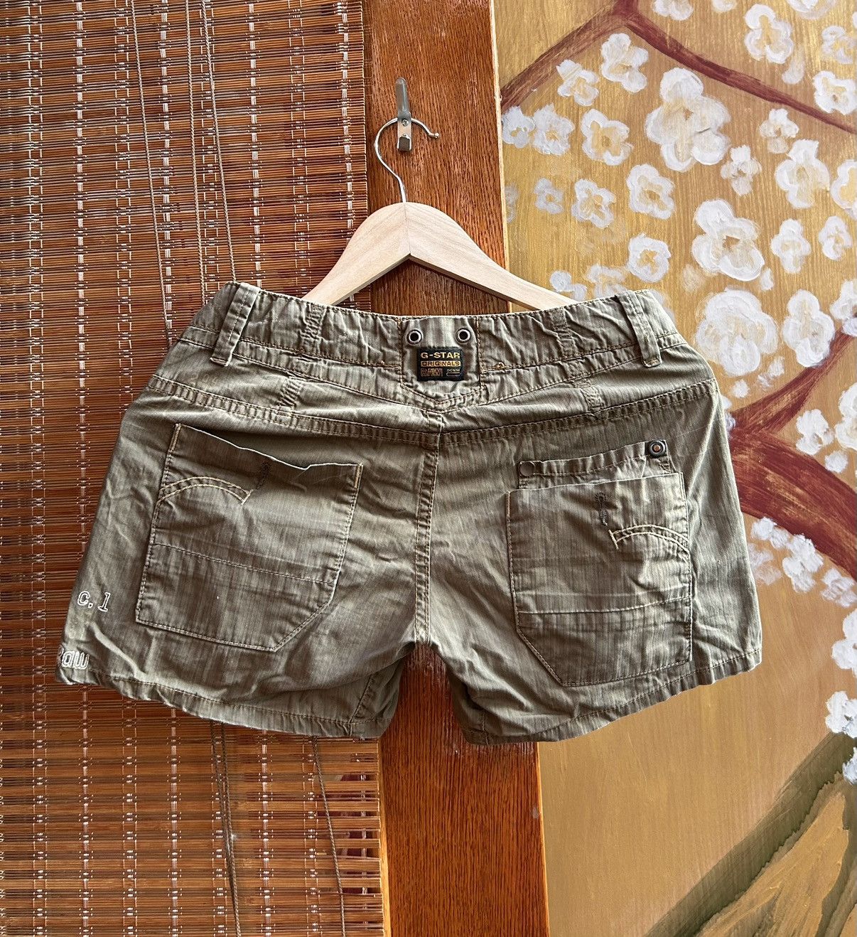 G-Star G-Star Raw Low Rise Shorts Belted Military Y2K Grunge Size 28" / US 6 / IT 42 - 2 Thumbnail
