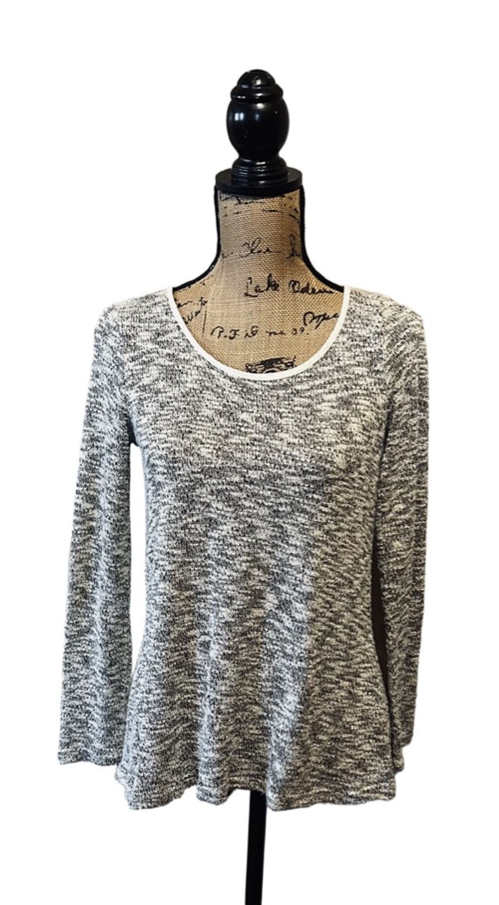 Bar III Bar lll Top Blouse Black Ivory Marbled Size M Size M / US 6-8 / IT 42-44 - 1 Thumbnail