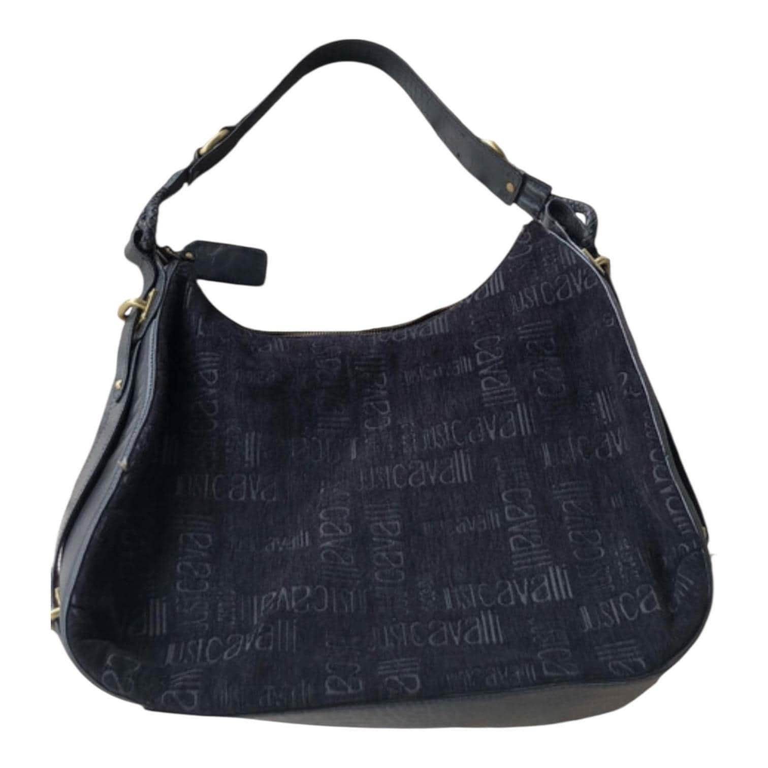 Roberto Cavalli The Cavalli Large Velour Shoulder Bag Size ONE SIZE - 1 Thumbnail