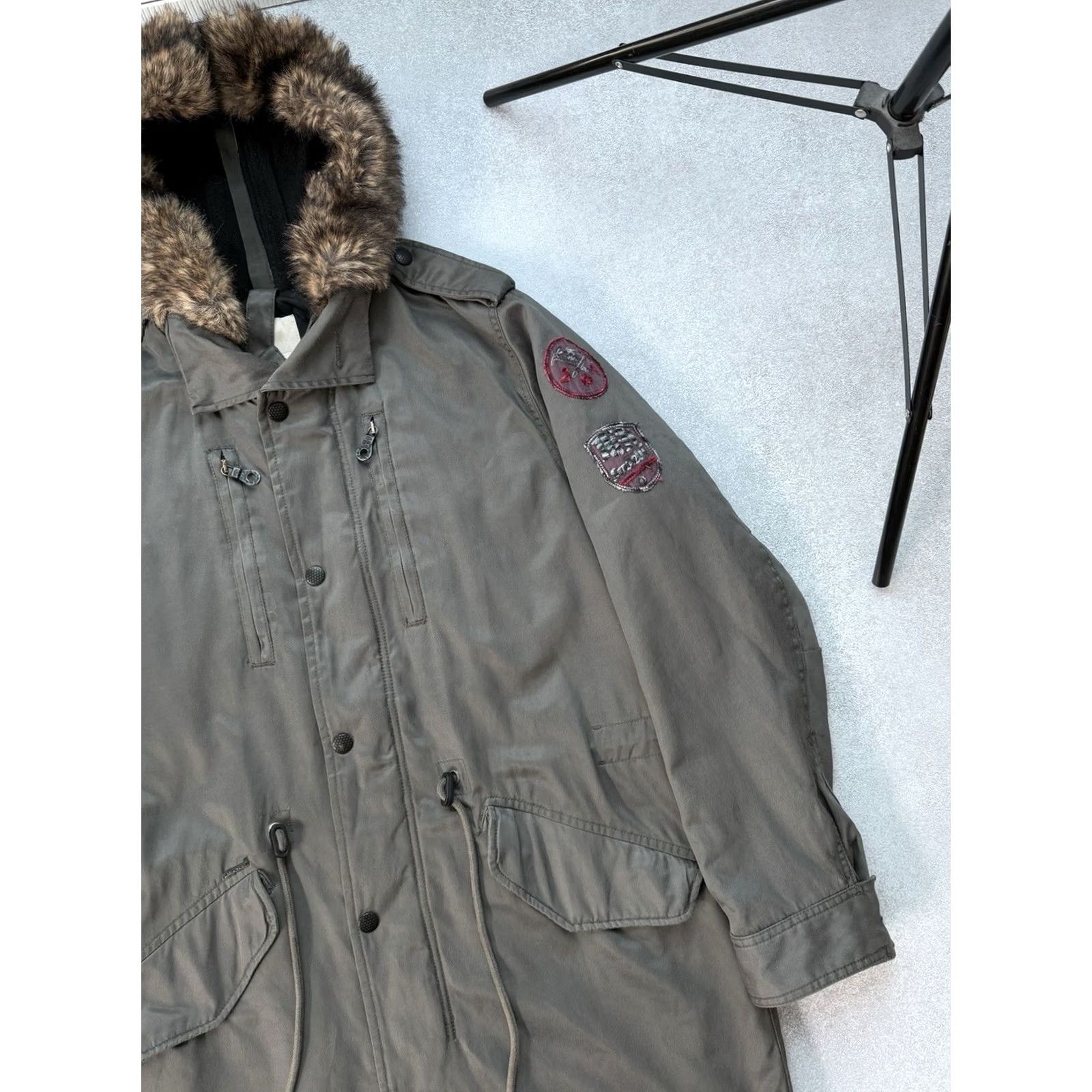 Diesel Diesel Parka Jacket Men’s Military Alaska Style Faux Fur Hood Green L XXL? Size US L / EU 52-54 / 3 - 4 Thumbnail