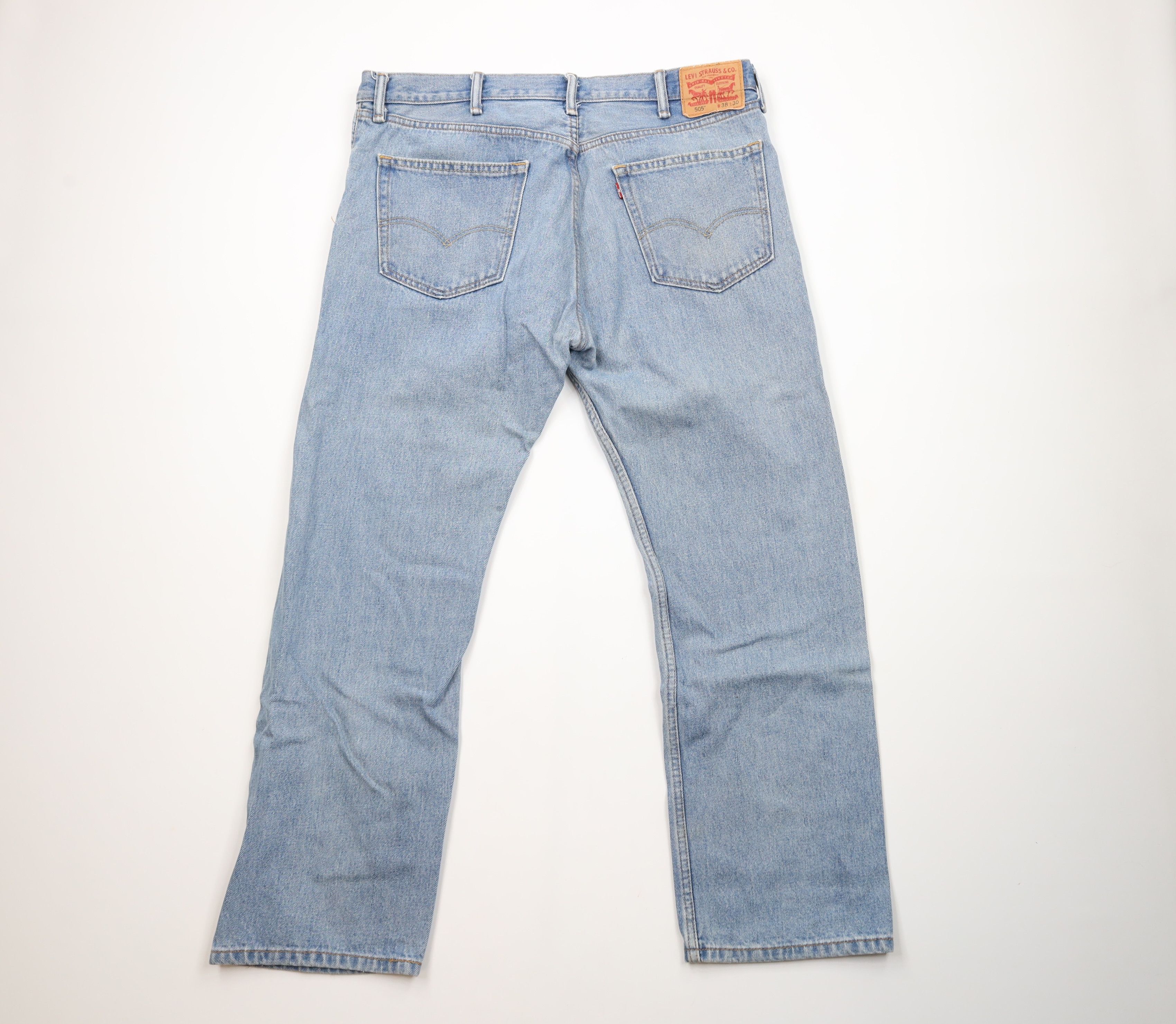 Levi's × Vintage Vintage Y2K Levis 505 Regular Fit Denim Jeans Pants Blue Size US 38 / EU 54 - 9 Thumbnail