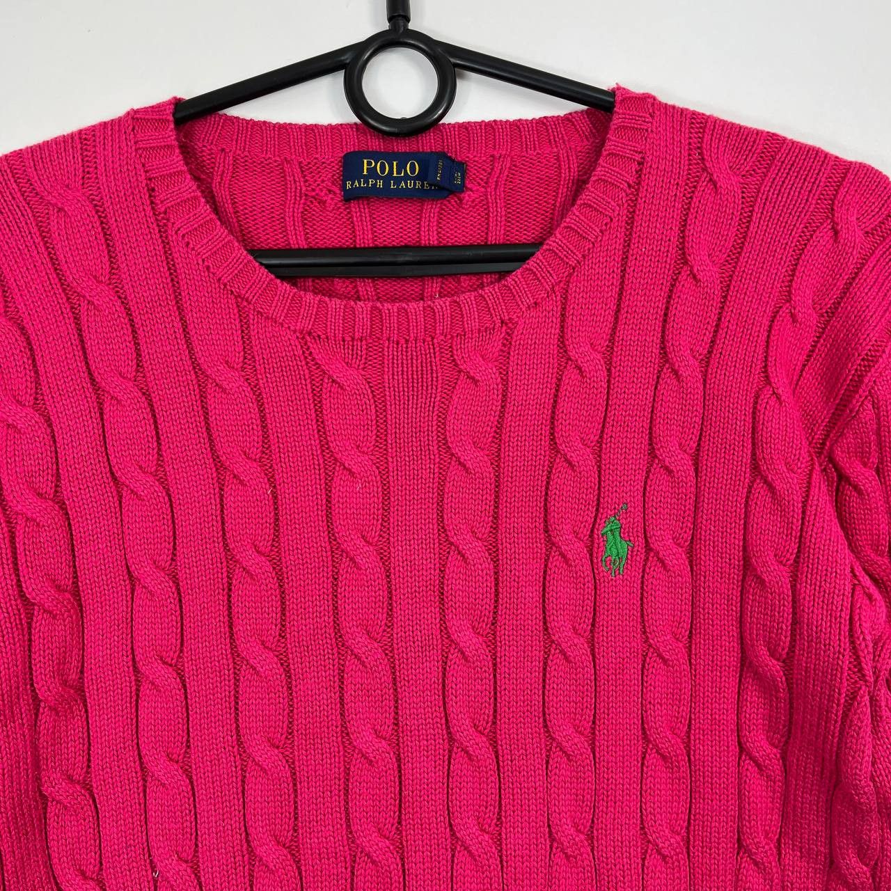 Polo Ralph Lauren Polo Ralph Lauren Cable Knit Sweater Pink Pony Womens Size L Size L / US 10 / IT 46 - 2 Thumbnail