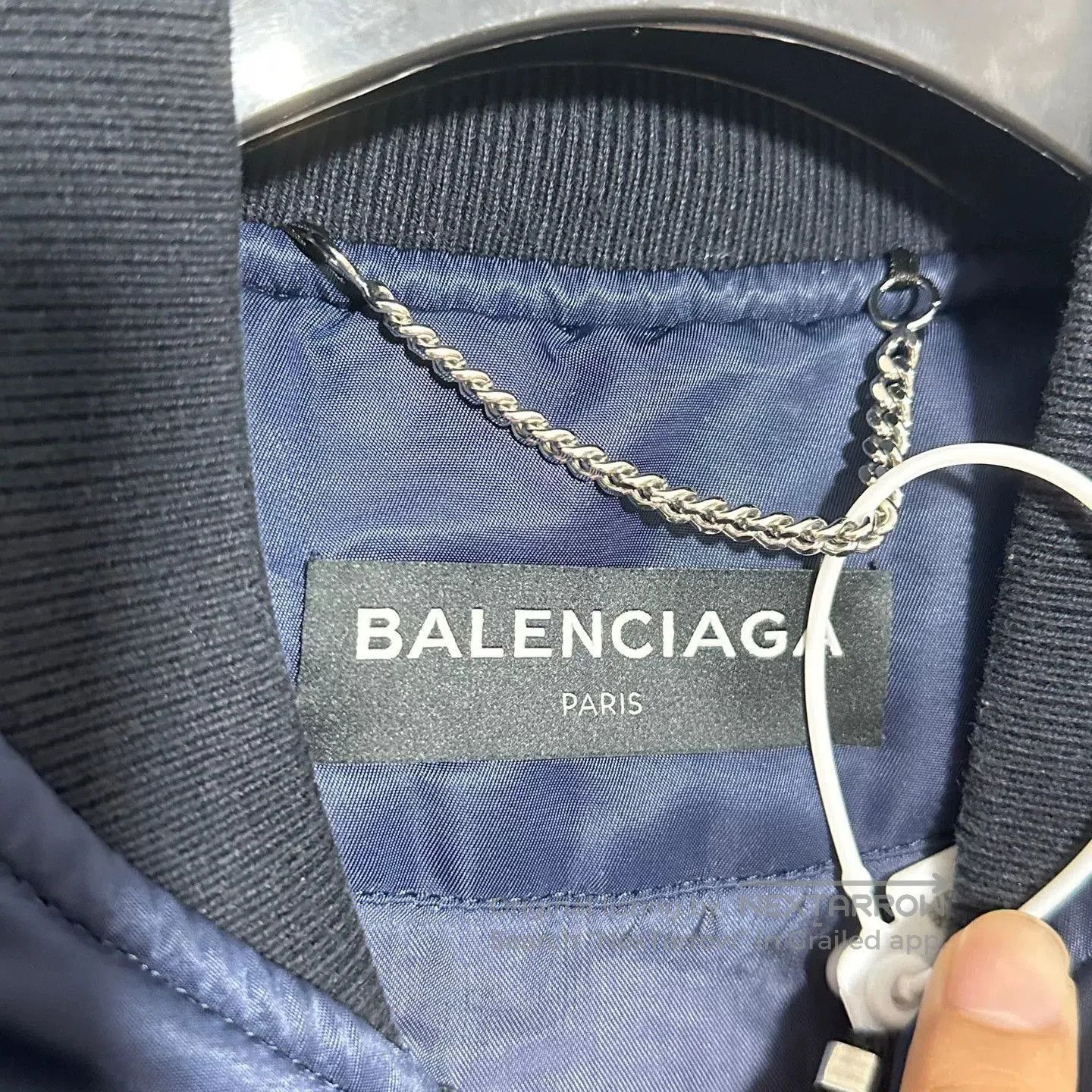 Balenciaga balenciaga embroidered bomber jacket in deep blue. Size US L / EU 52-54 / 3 - 6 Thumbnail