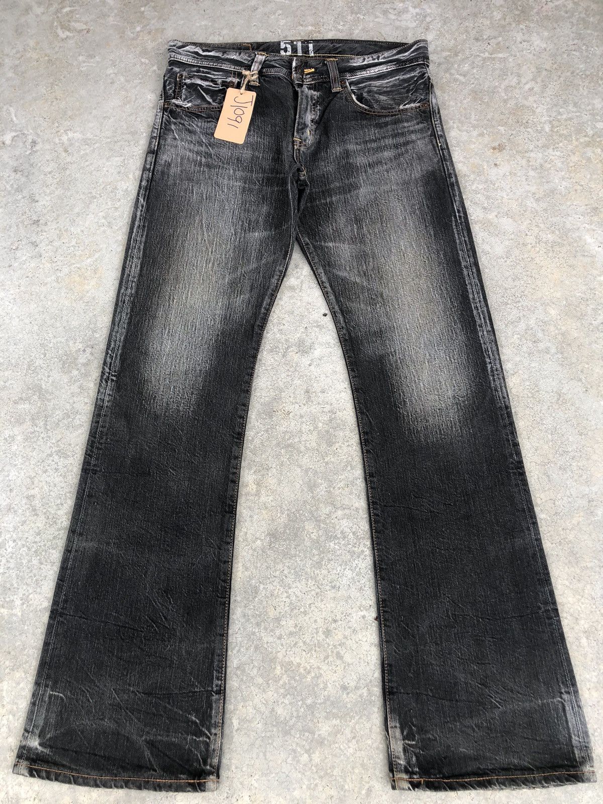 Edwin Japanese Edwin Flared Jeans Distressed Jeans 511 Size US 33 - 1 Thumbnail