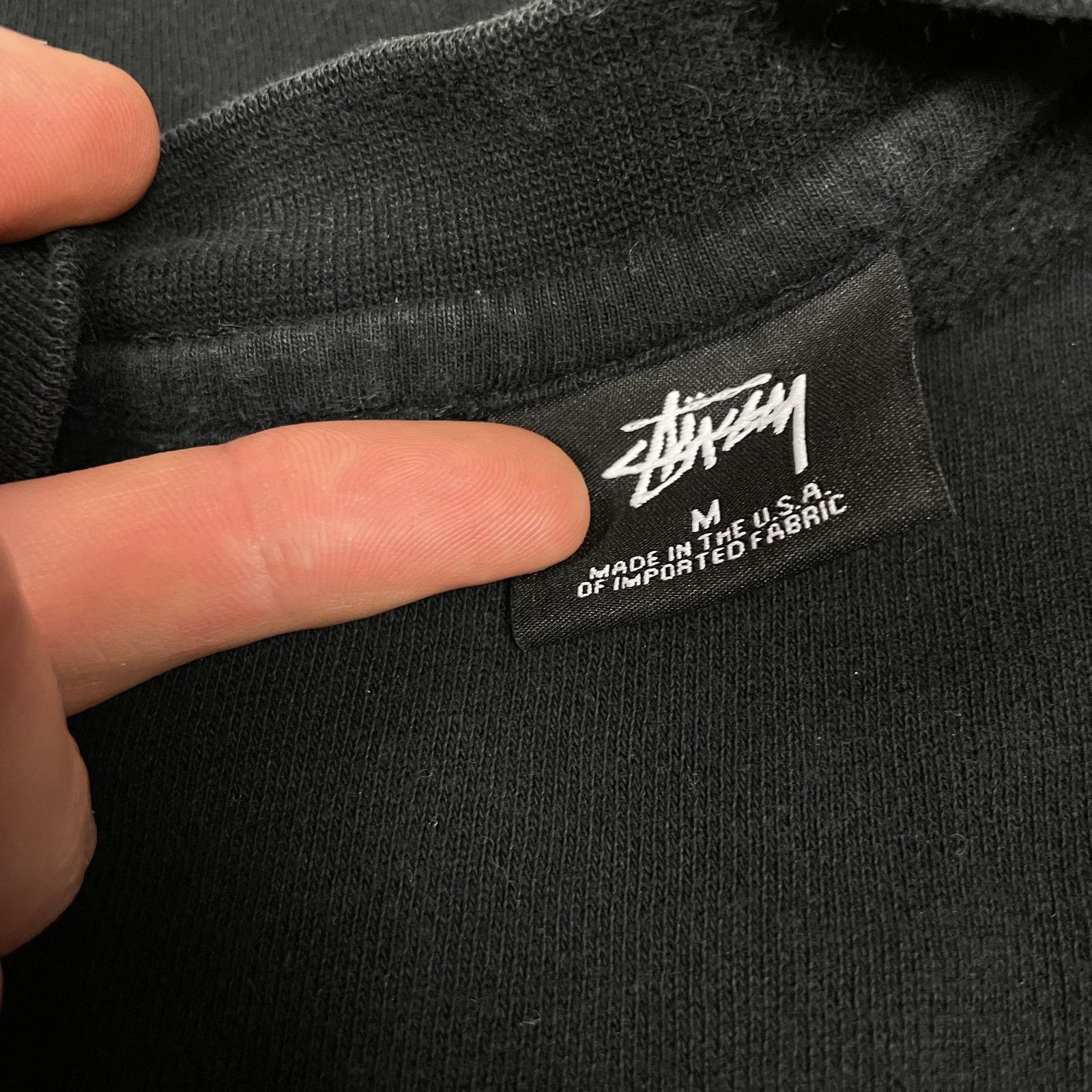 Stussy Stussy Men Black Cotton Crew Neck Pullover Sweatshirt Medium Size US M / EU 48-50 / 2 - 7 Thumbnail