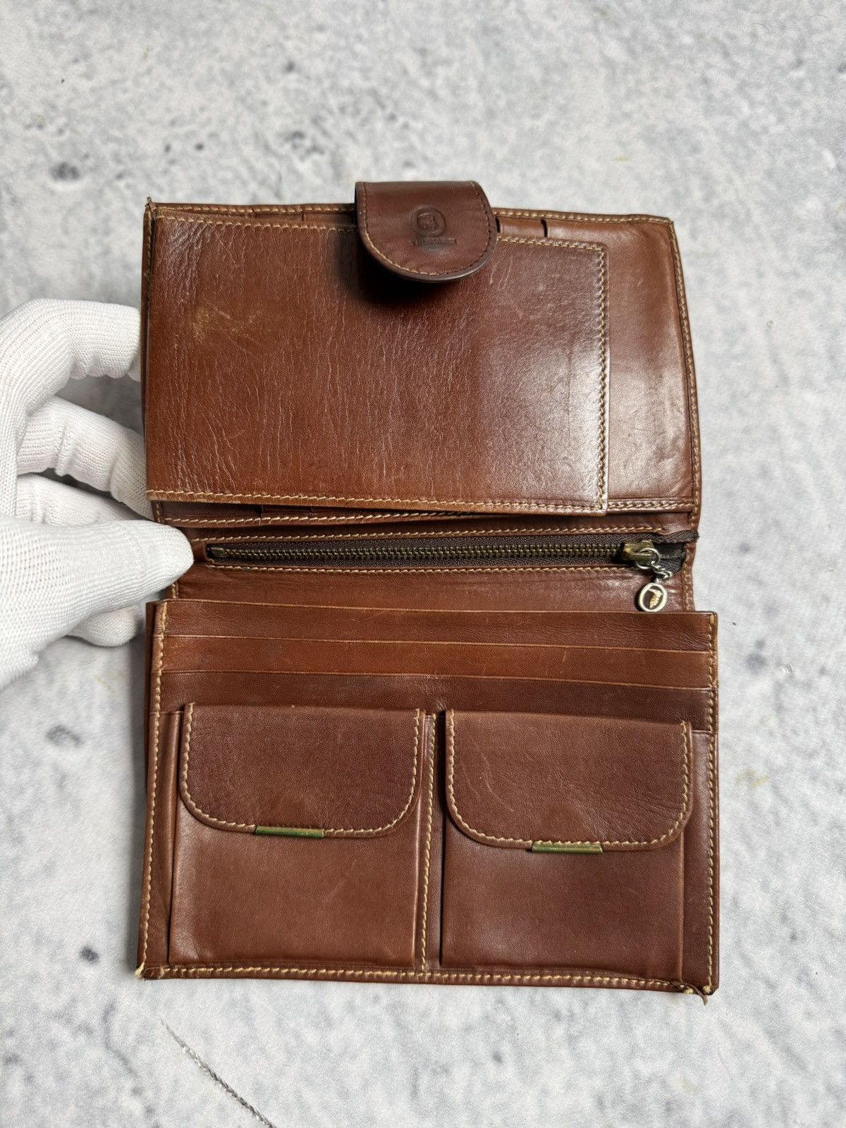 Trussardi 😻Luxury brown vintage leather TRUSSARDI WALLET Size ONE SIZE - 3 Thumbnail