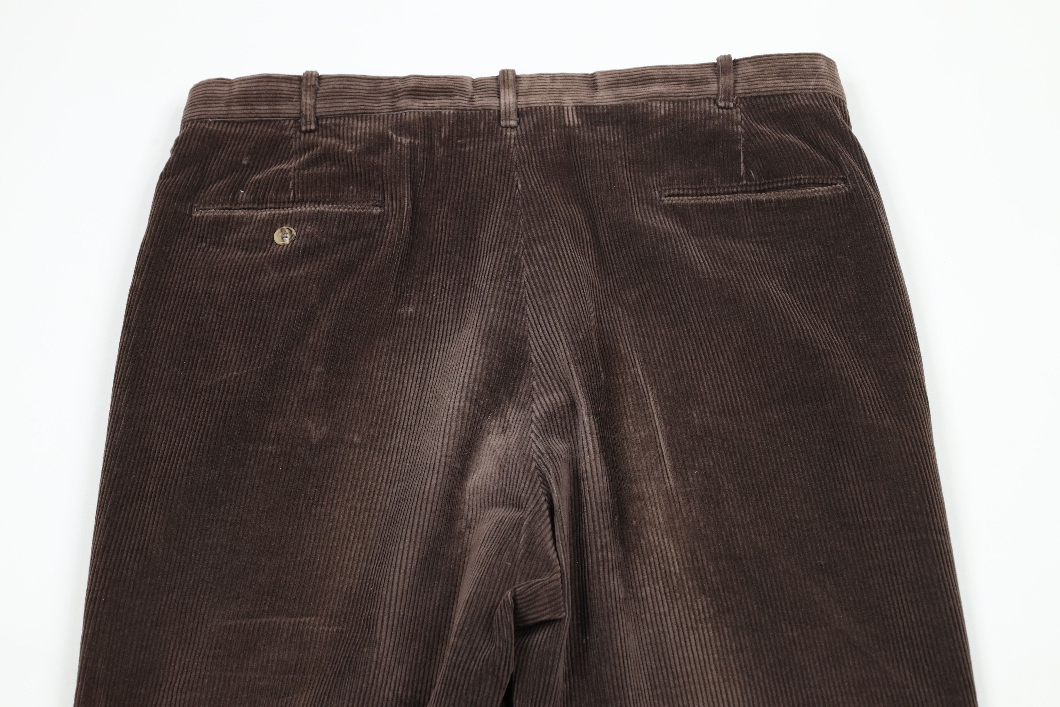 Vintage Vintage 90s Streetwear Wide Leg Corduroy Chino Pants Brown Size US 36 / EU 52 - 9 Thumbnail