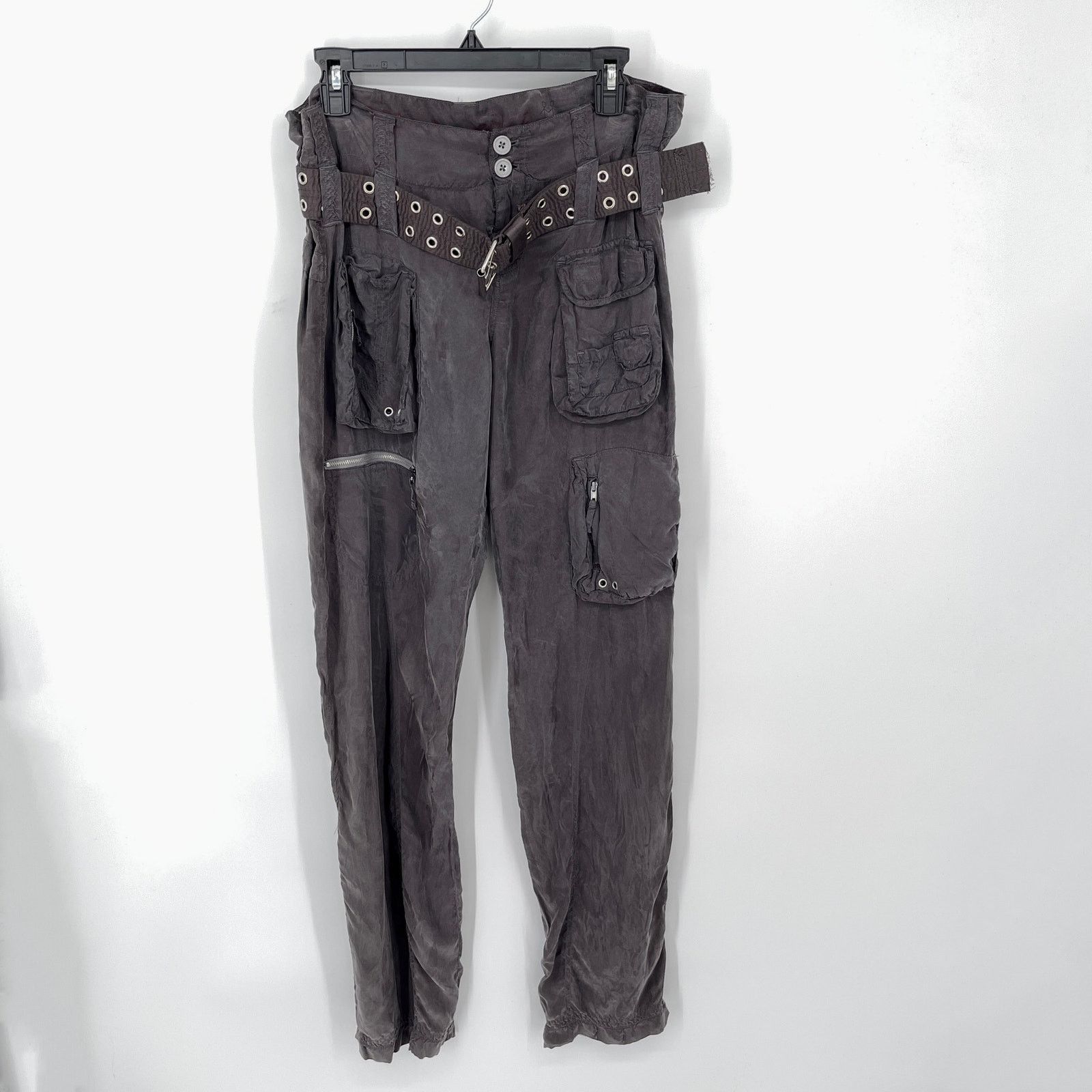 image of Pete & Greta By Johnny Was Y2K Cargo Pants New Size 6 Gray in Grey, Women's