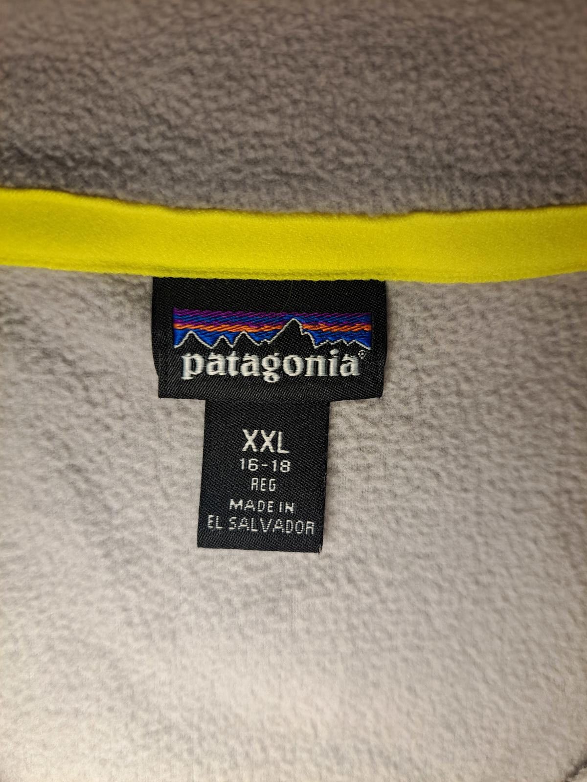 Patagonia Patagonia Pullover Fleece Jacket Kids 16-18 XXL Gray Yellow Size US XXL / EU 58 / 5 - 2 Thumbnail