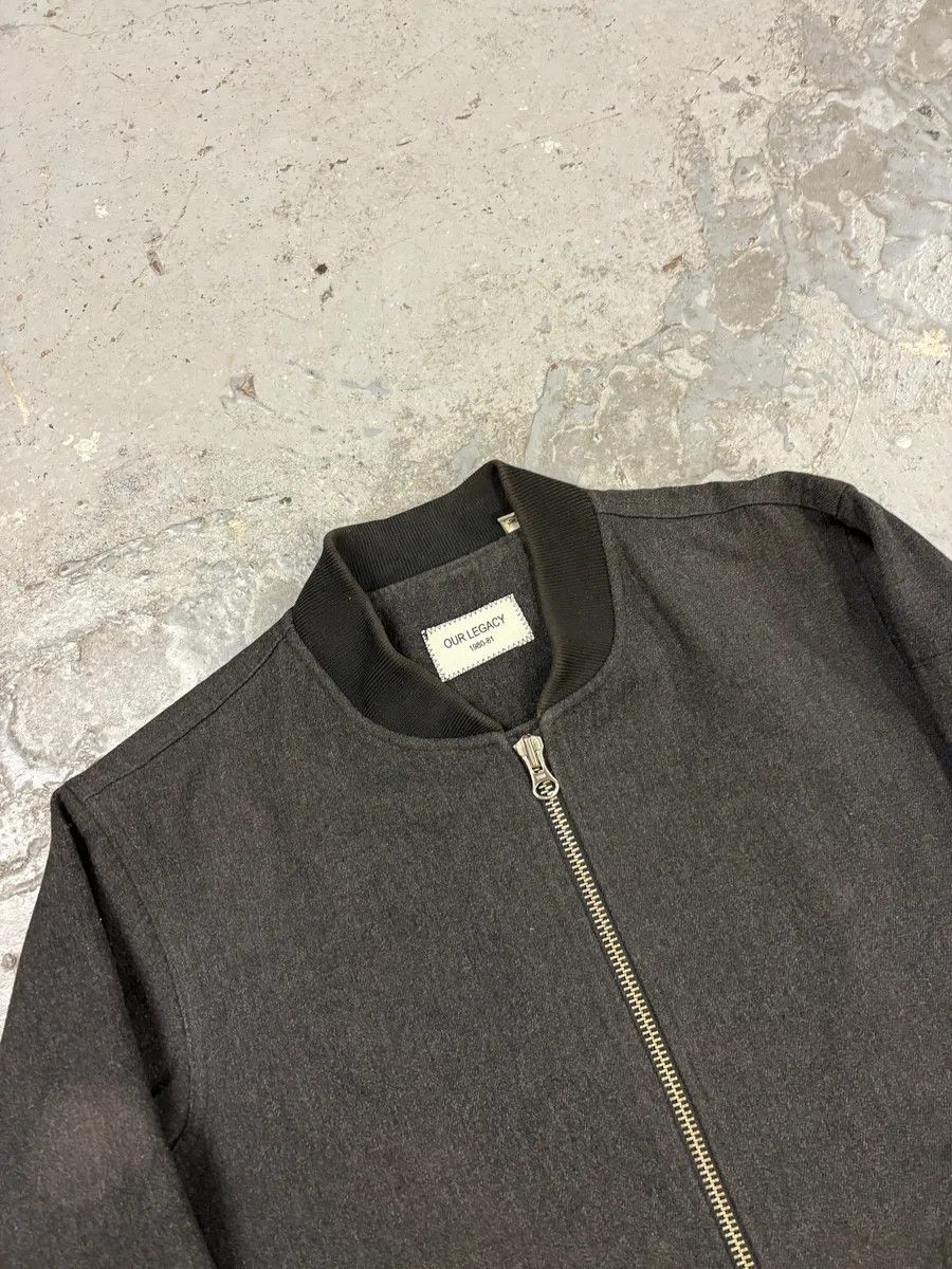Our Legacy Our Legacy Grey Wool Bomber Jacket Size US M / EU 48-50 / 2 - 6 Thumbnail