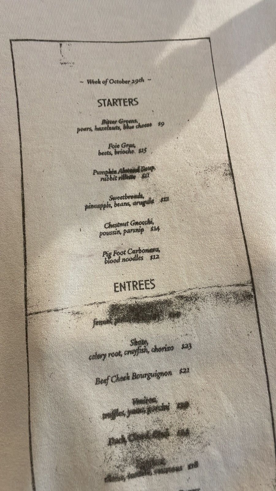 Japanese Brand × Number (N)ine Number (N)ine Menu Tee Size US M / EU 48-50 / 2 - 6 Thumbnail