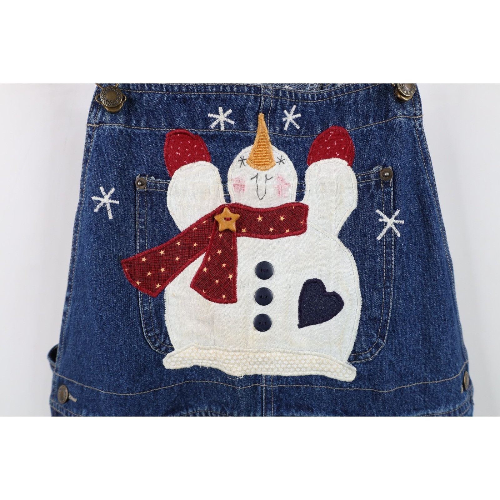 Vintage Vintage 90s Streetwear Womens Large Christmas Snowman Denim Size 30" / US 8 / IT 44 - 5 Thumbnail