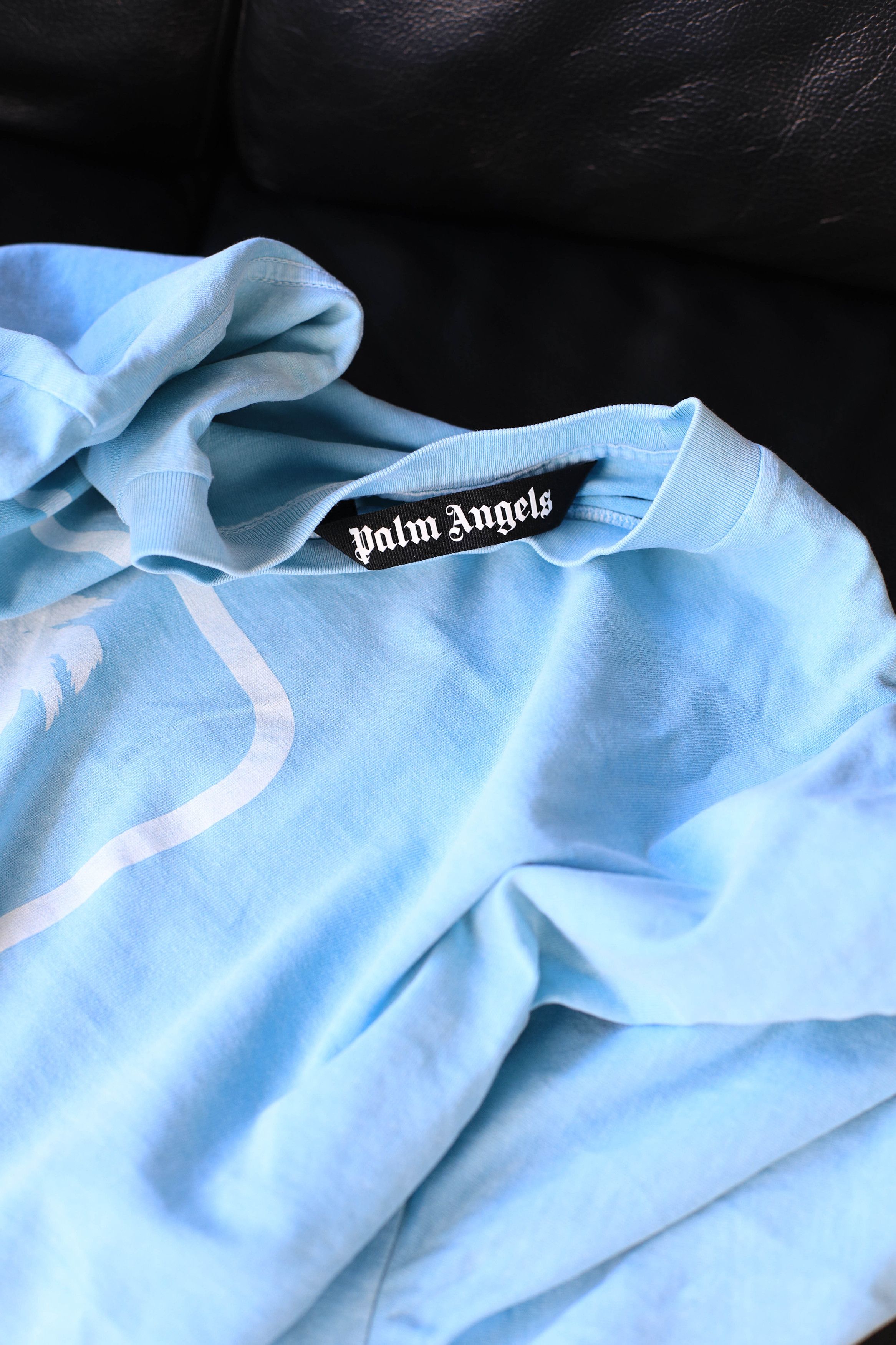 Palm Angels Palm Angels Palm Tree T-shirt Light Blue Size US M / EU 48-50 / 2 - 4 Thumbnail