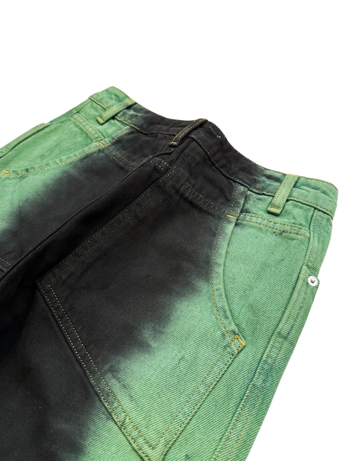 Eckhaus Latta El Jean Green Black (Dyed Denim) Size US 28 / EU 44 - 8 Thumbnail