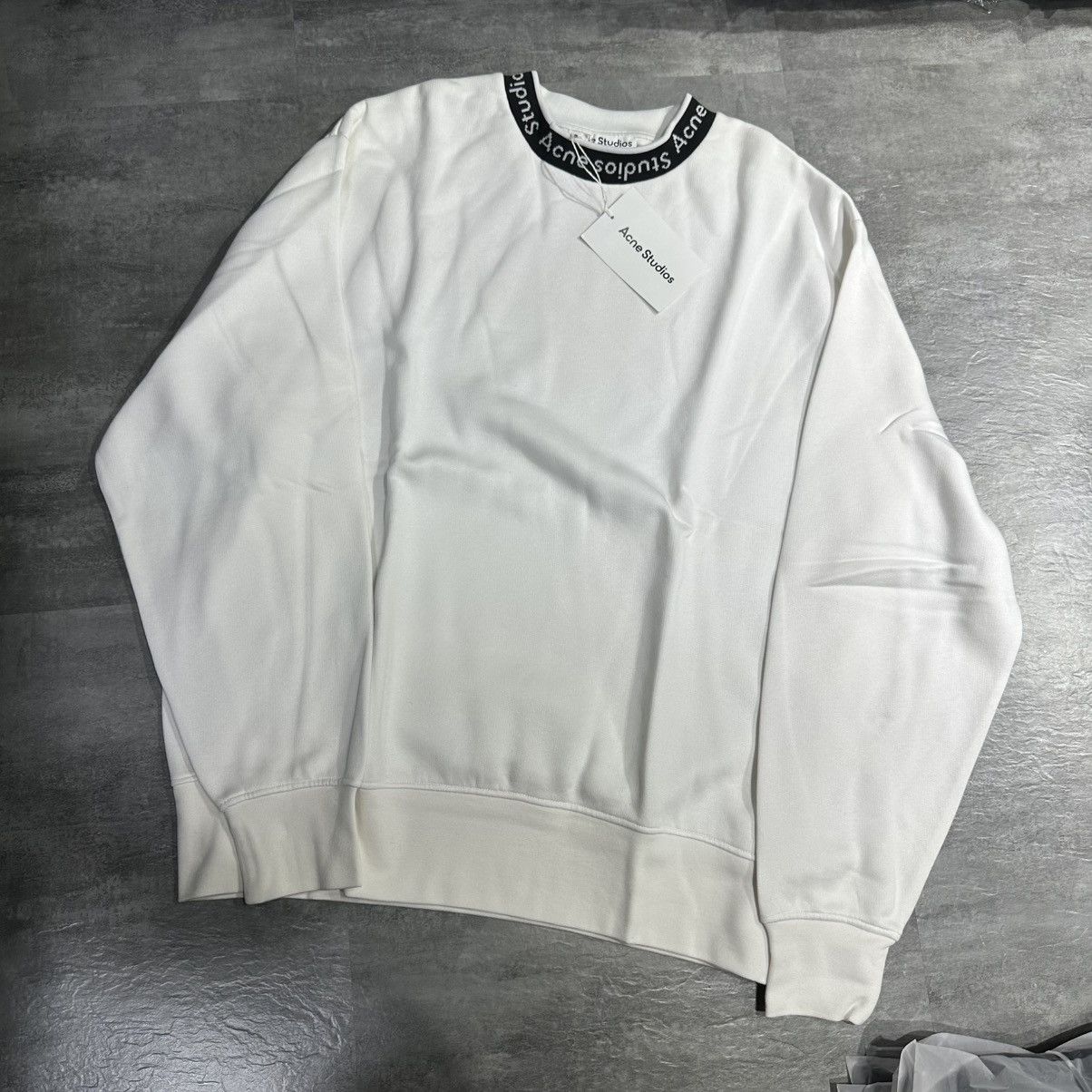 Acne Studios Acne Studios Fulton Logo Sweatshirt - White Size US S / EU 44-46 / 1 - 1 Thumbnail