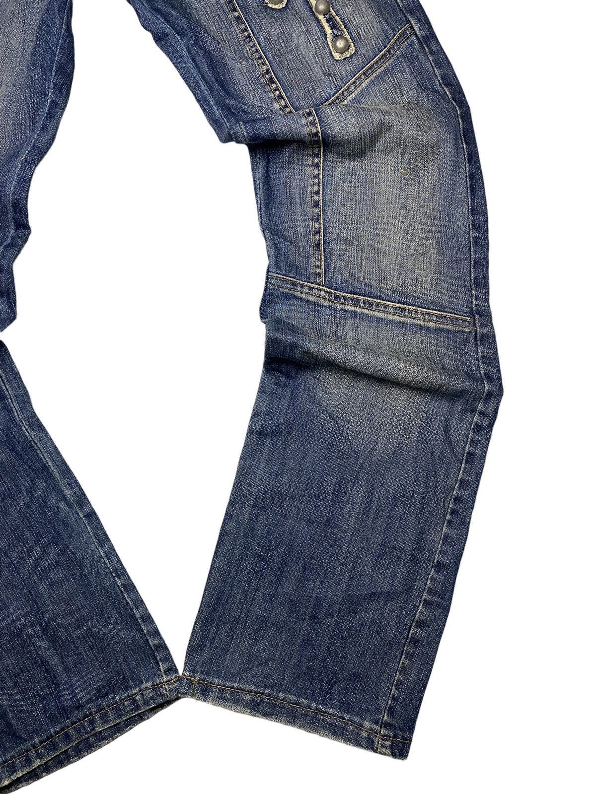 If Six Was Nine Japanese Flared Studded Cross Rhinestone Jeans Size US 31 - 7 Thumbnail