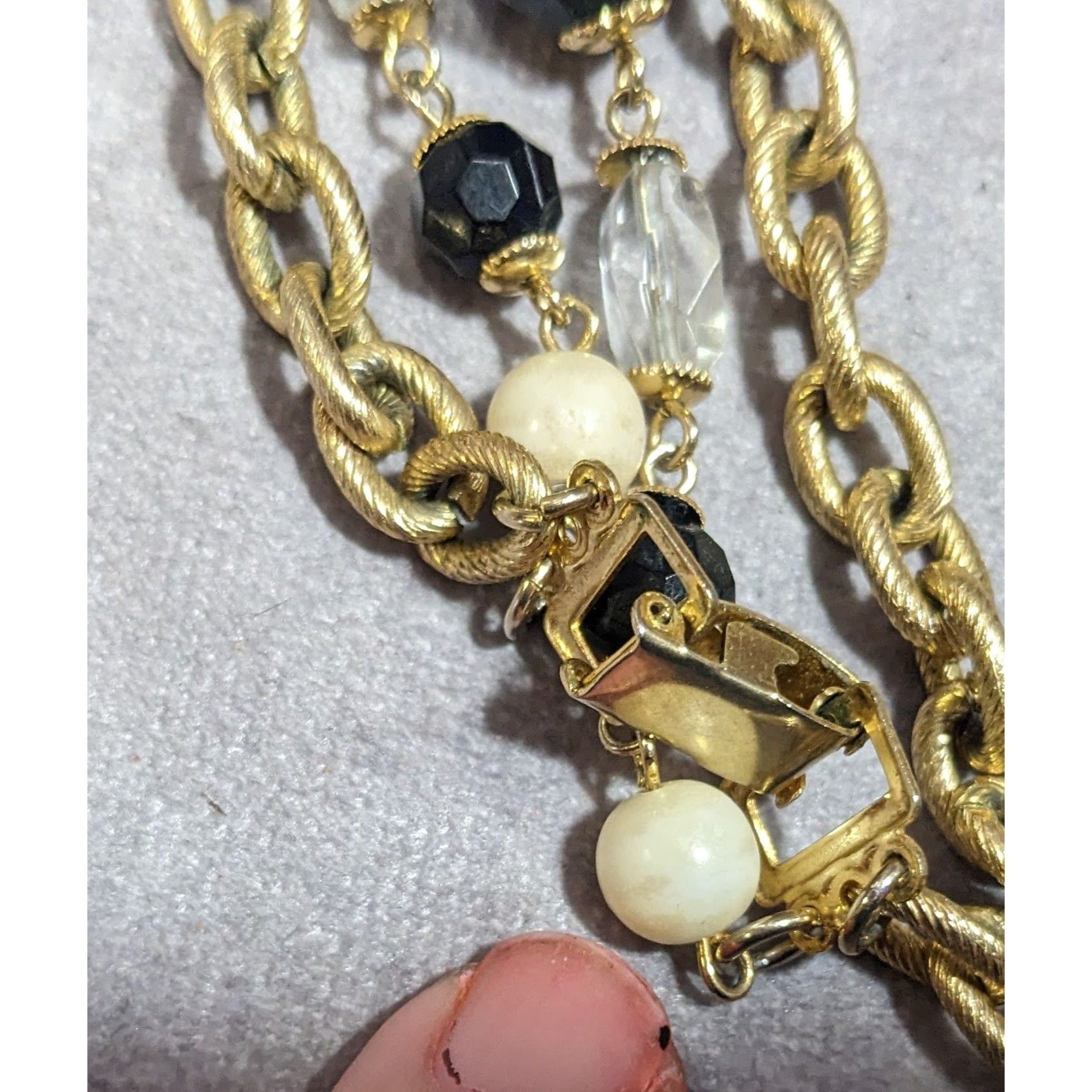 Other Vintage Glam Multilayer Chain Beaded Statement Necklace Size ONE SIZE - 8 Thumbnail