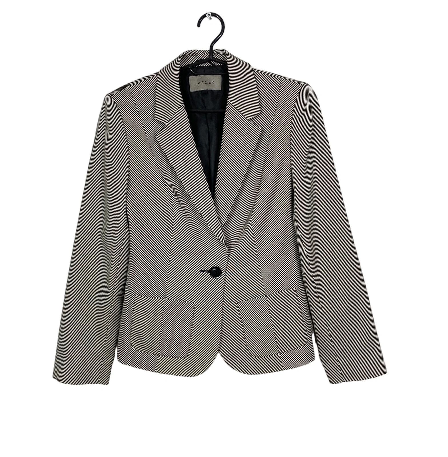 Jaeger Jaeger Geometric Pattern Blazer Silk Wool size UK10 Size M / US 6-8 / IT 42-44 - 6 Thumbnail