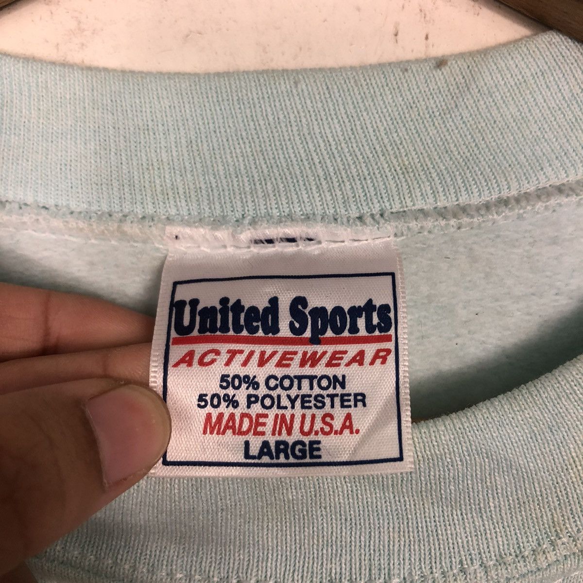Vintage 📌Vintage Plain Sweatshirt United Sports Wear Size US L / EU 52-54 / 3 - 13 Thumbnail