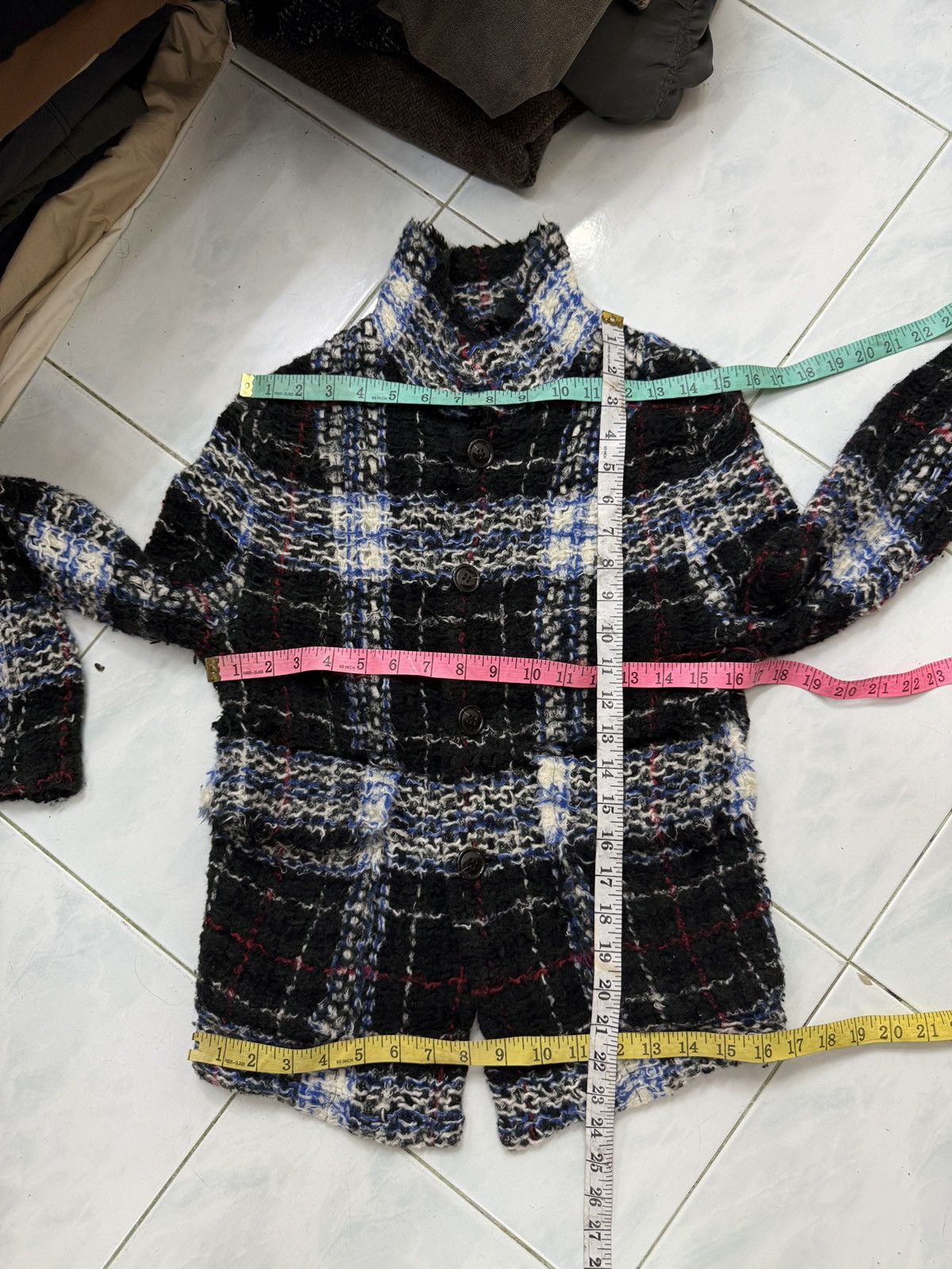 Issey Miyake 🔥🔥🔥ARCHIVE ISSEY MIYAKE SUNAO KUWAHARA TWEED KNIT JACKET Size S / US 4 / IT 40 - 17 Thumbnail
