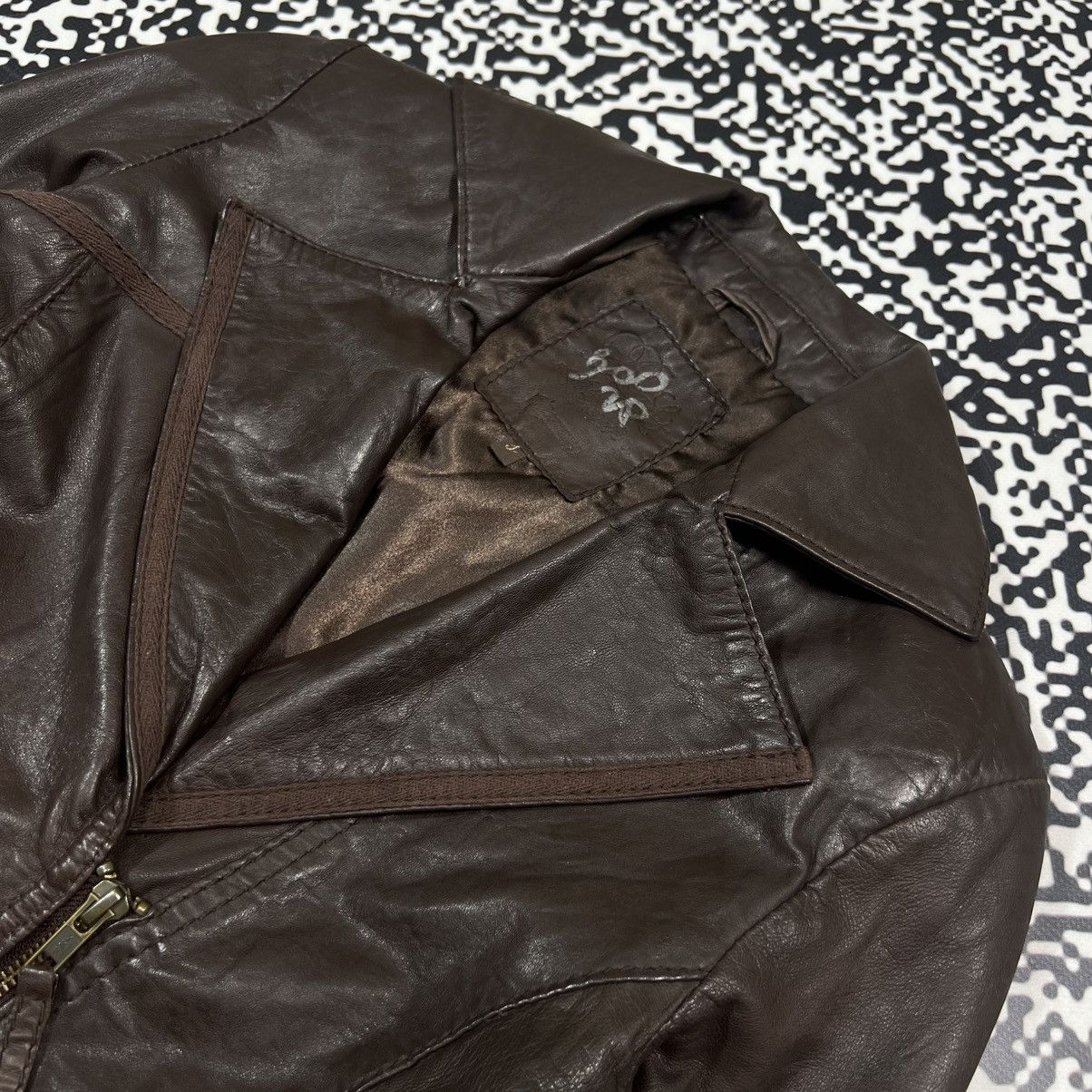 Japanese Brand Vintage Y2K Leather Zip Jacket Japanese Casual Casual Style Size S / US 4 / IT 40 - 11 Thumbnail