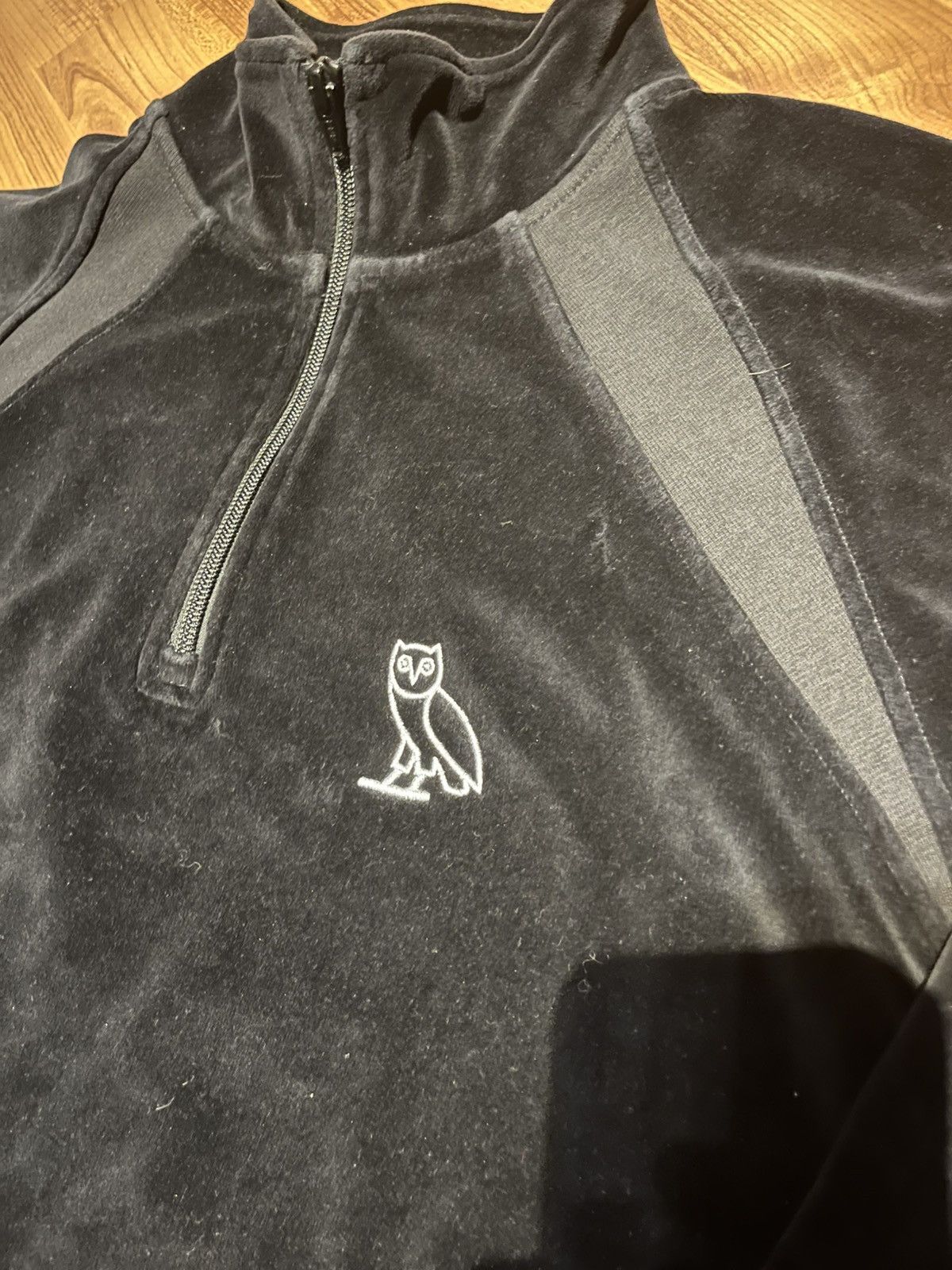 October's Very Own OVO Velours Sweatshirt Halfzip Black Size US M / EU 48-50 / 2 - 4 Thumbnail