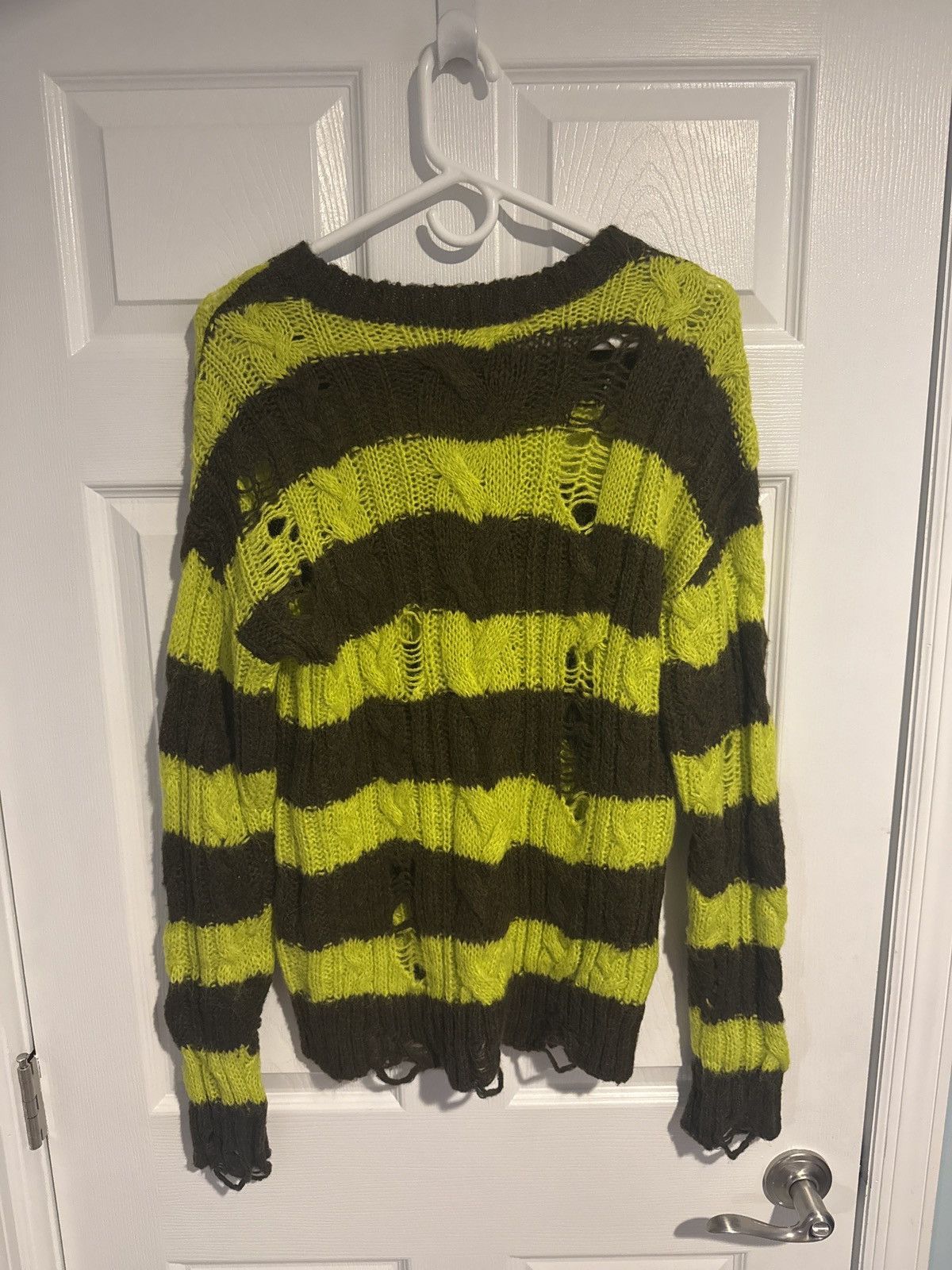 Andersson Bell Andersson Bell Brown & Green Destroyed Cable Sweater Size S / US 4 / IT 40 - 6 Thumbnail