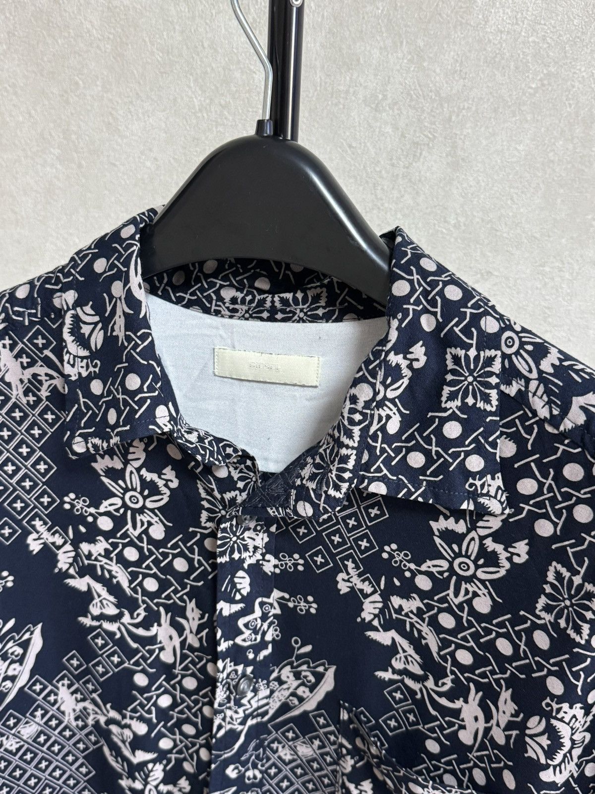 Diesel Vintage Diesel Button Up Shirt Geometric Print Size XL Size US XL / EU 56 / 4 - 8 Thumbnail