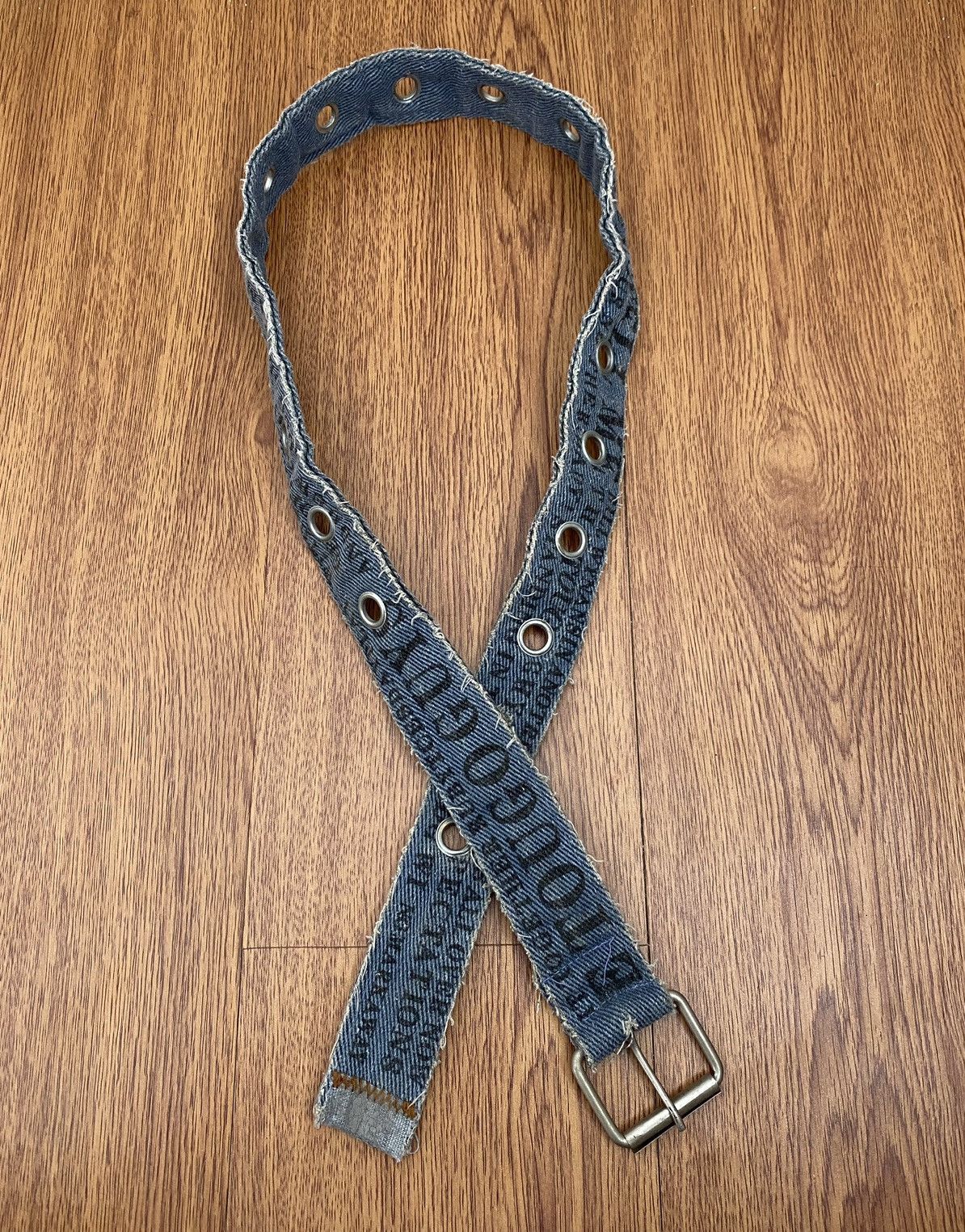 Japanese Brand × Vintage Grommet denim belt Y2K Size ONE SIZE - 1 Thumbnail