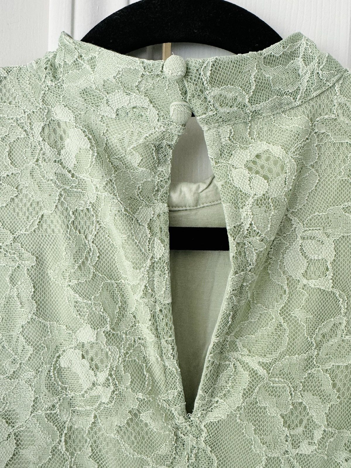 Anthropologie Anthropologie Maeve Mock-Neck Lace Mini Dress, Size L Size L / US 10 / IT 46 - 10 Thumbnail