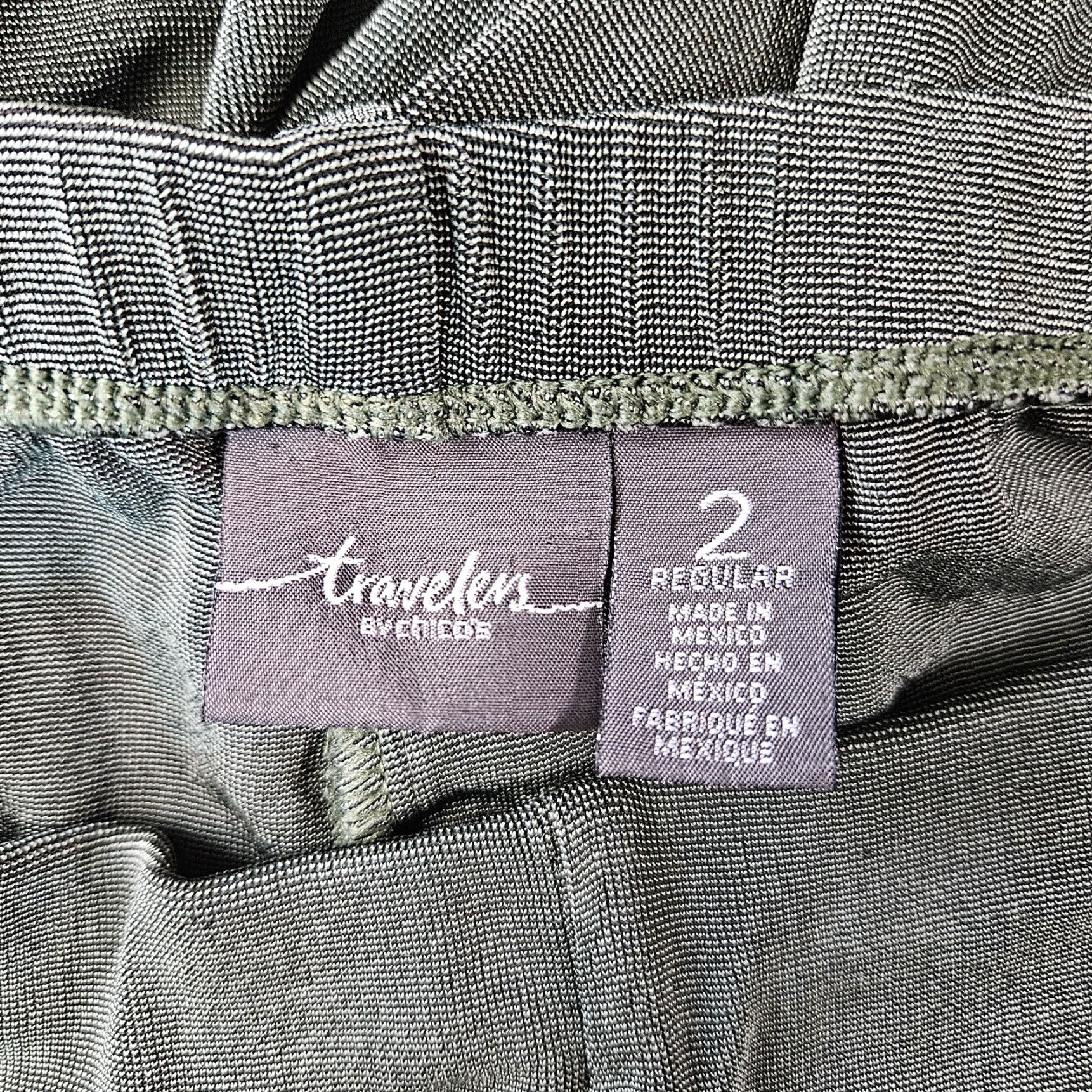 Vintage Chico's Travelers Womens Pants L Green Pull On High Rise Slinky Adult Size 36" / US 14 / IT 50 - 7 Thumbnail