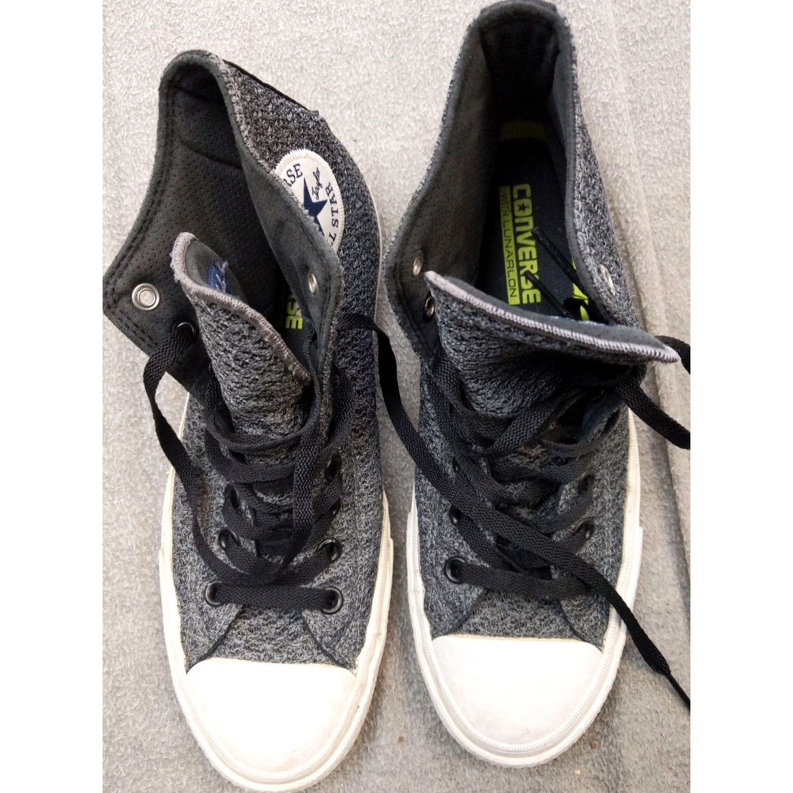 Converse Converse Chuck Taylor All Star Hi Shoes Mens 8 Womens 10 Gray Knit Sneakers Size M / US 6-8 / IT 42-44 - 2 Thumbnail