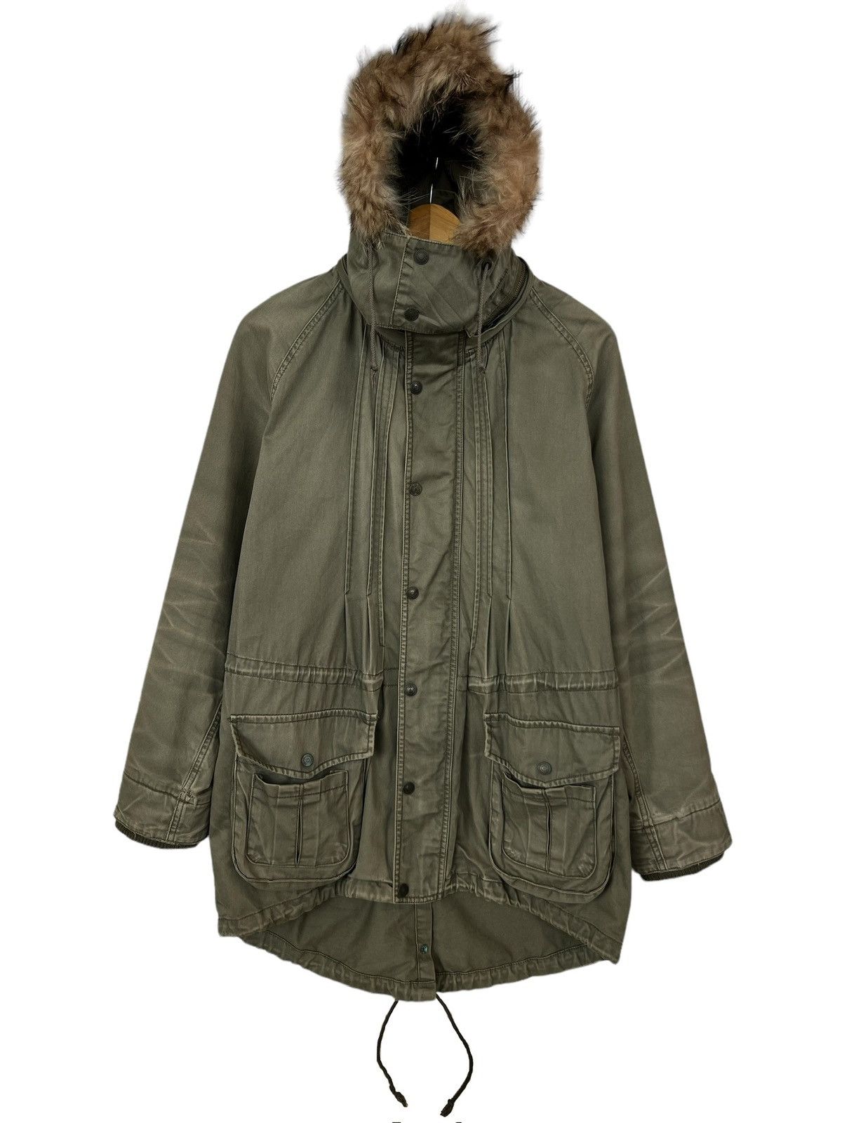 Japanese Brand No Name Japanese Multipocket Green Fur Parkas Size US M / EU 48-50 / 2 - 1 Thumbnail