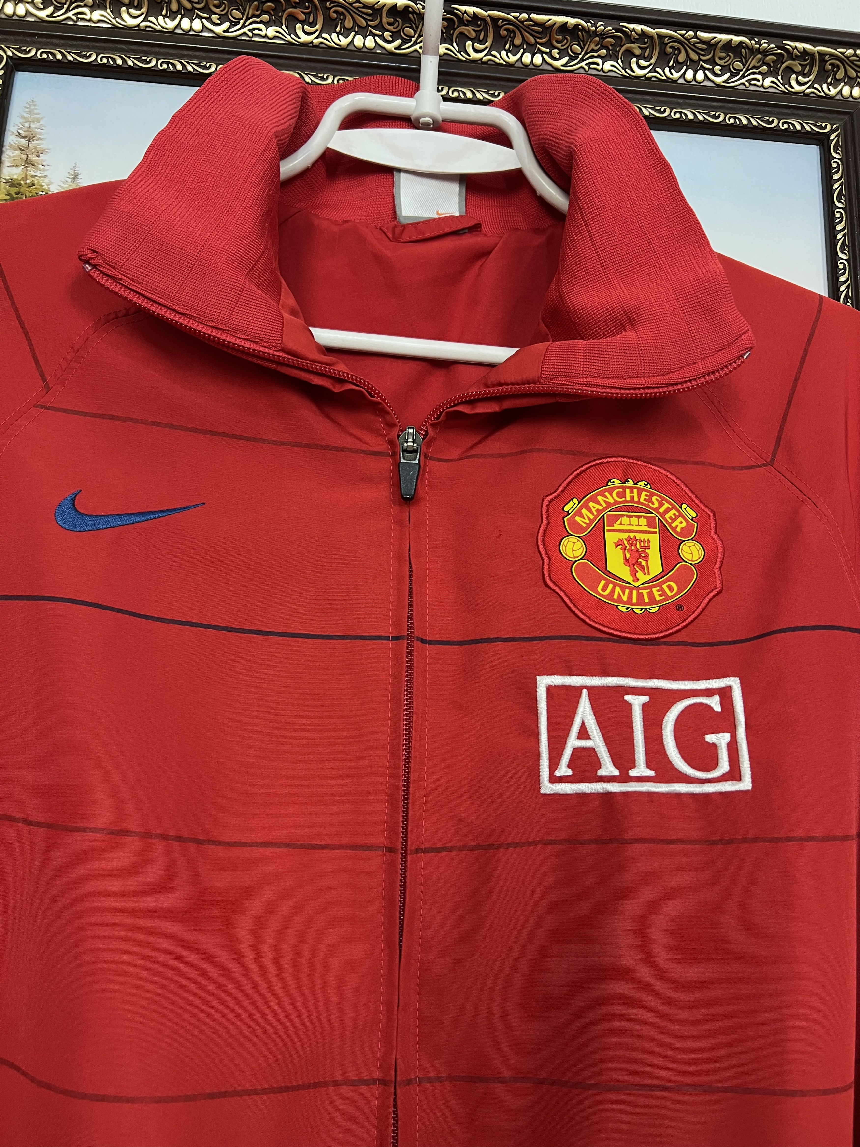 Nike Manchester United Football Jacket Soccer Track Top Zip Size US M / EU 48-50 / 2 - 3 Thumbnail