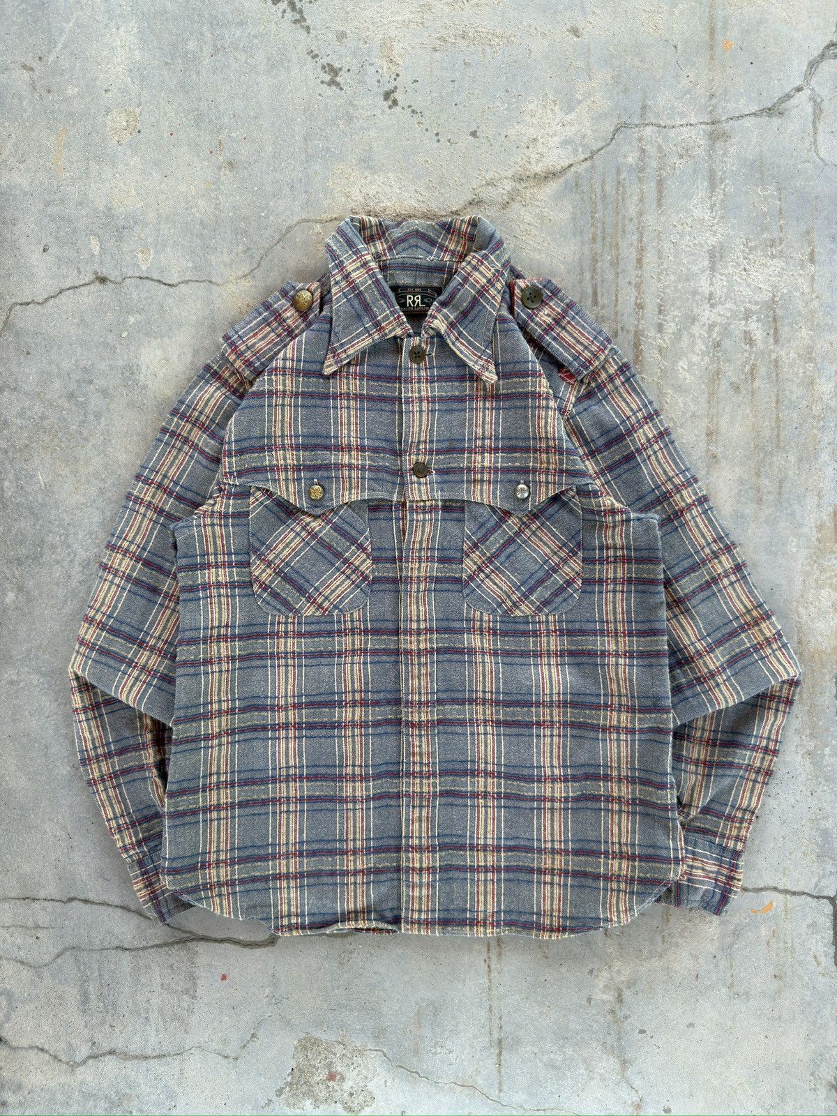 Polo Ralph Lauren Vintage 1990s Polo Double RL Button Up Flannel Size US S / EU 44-46 / 1 - 1 Thumbnail