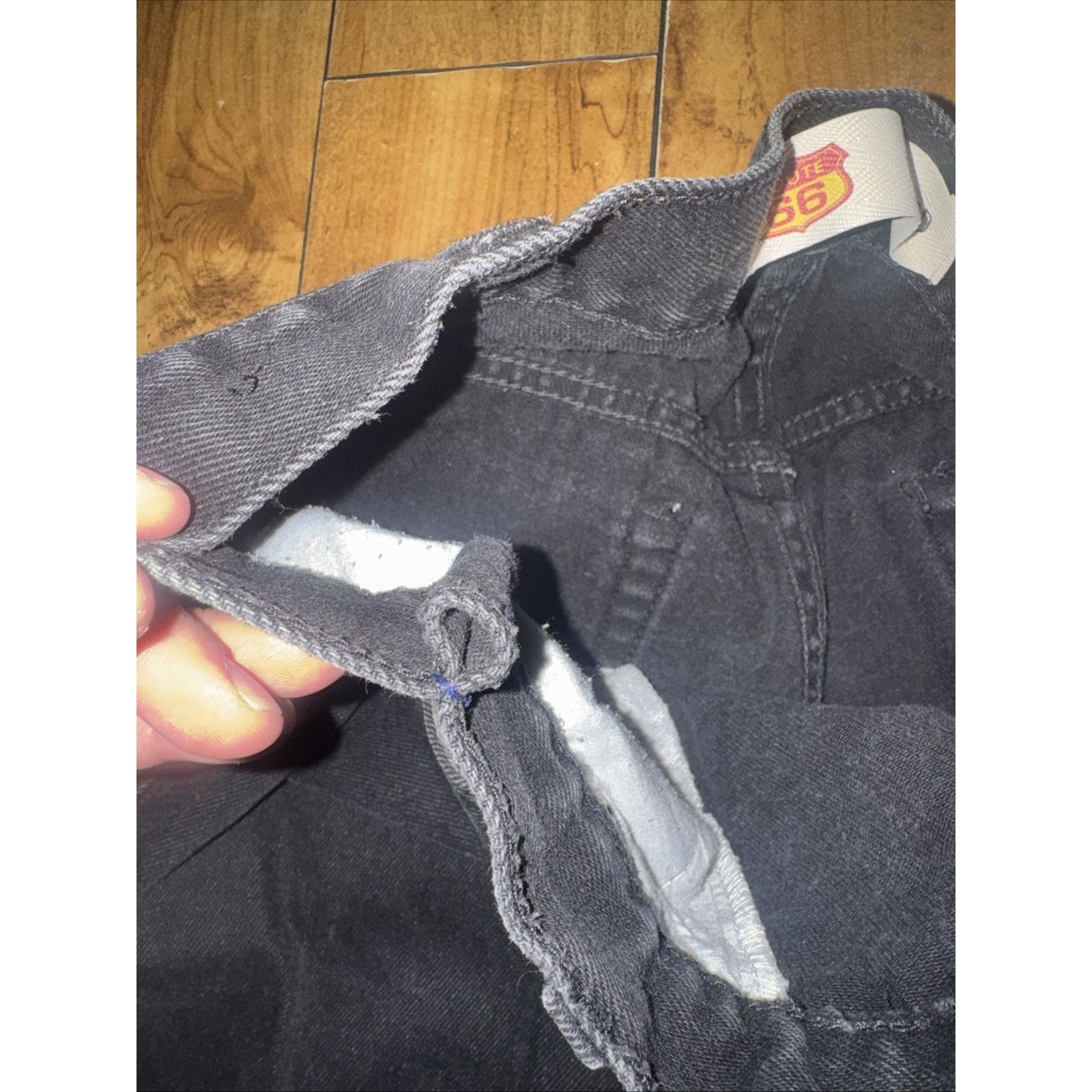 Route 66 × Vintage Route 66 Black Jeans 32x30 Sinched Hemmed 90s Baggy Skater Size US 32 / EU 48 - 5 Thumbnail