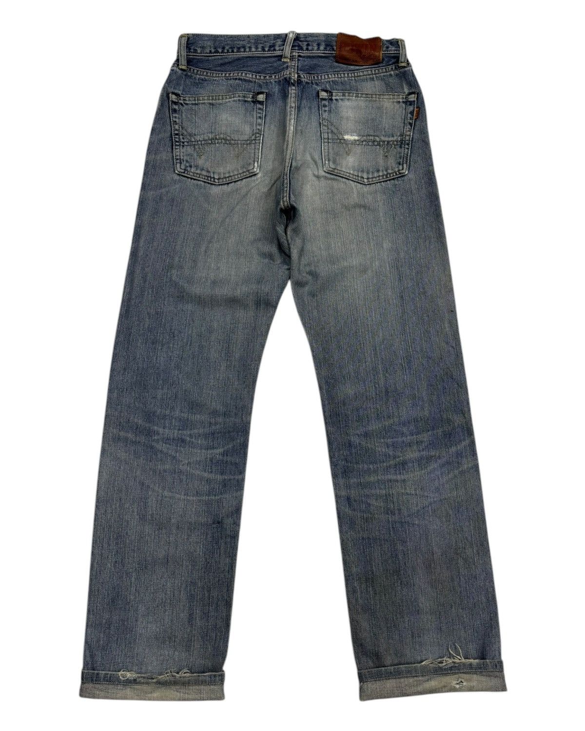 14th Addiction 🔥EDWIN 505xx SELVEDGE BAGGY DISTRESSED DENIM JEANS Size US 30 / EU 46 - 2 Thumbnail